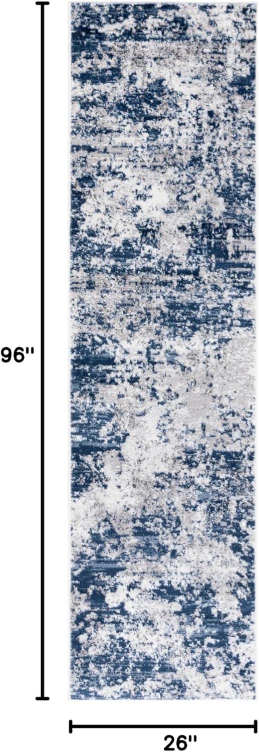 image:imageSAFAVIEH Area Rug 8x10 Amelia Collection Large Grey amp Ivory Modern Design NonShedding amp Easy Cleaning Ideal for Living Room Bedroom Office Dining Space ALA705GIvoryNavy