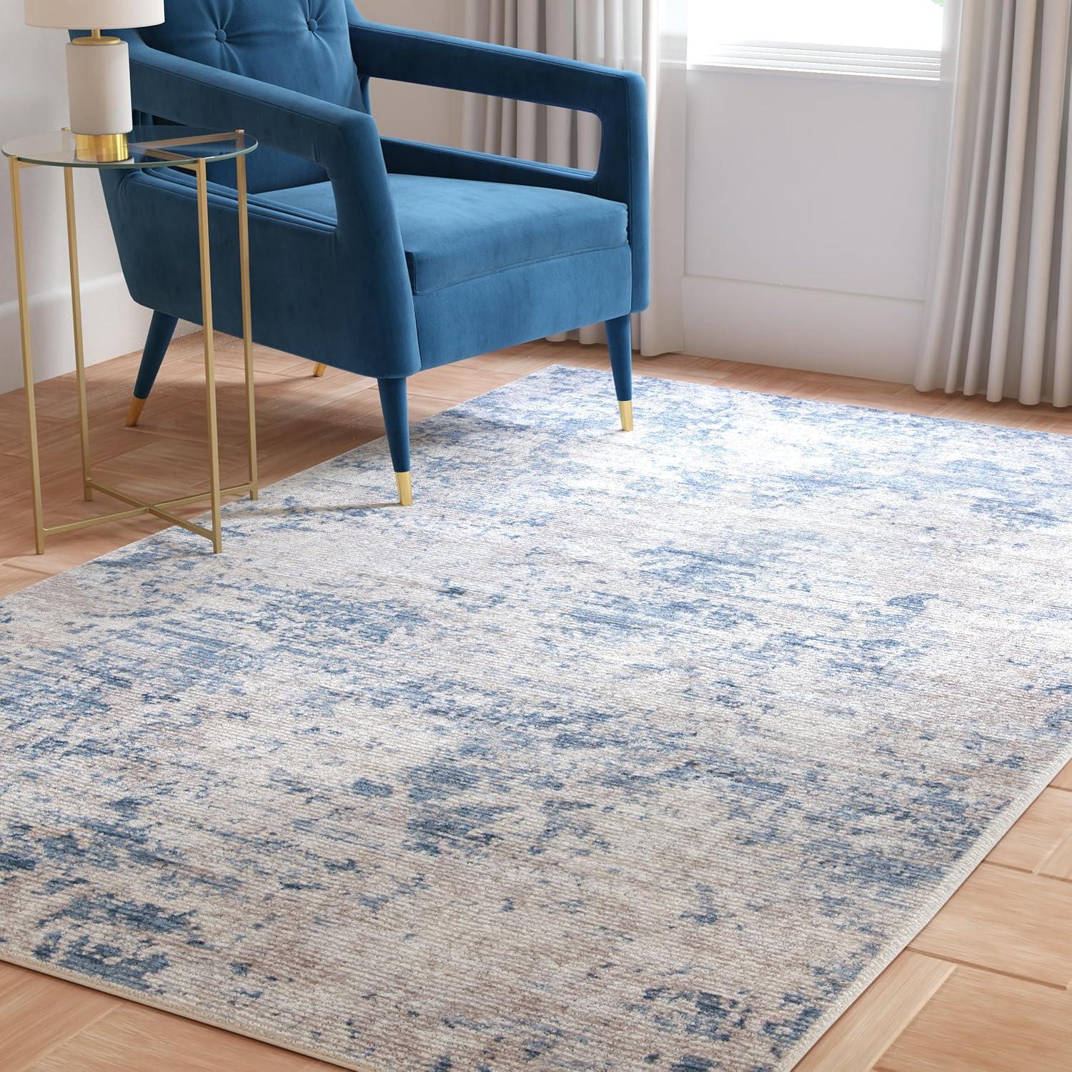 image:imageSAFAVIEH Area Rug 8x10 Amelia Collection Large Grey amp Ivory Modern Design NonShedding amp Easy Cleaning Ideal for Living Room Bedroom Office Dining Space ALA705GGreyBlue