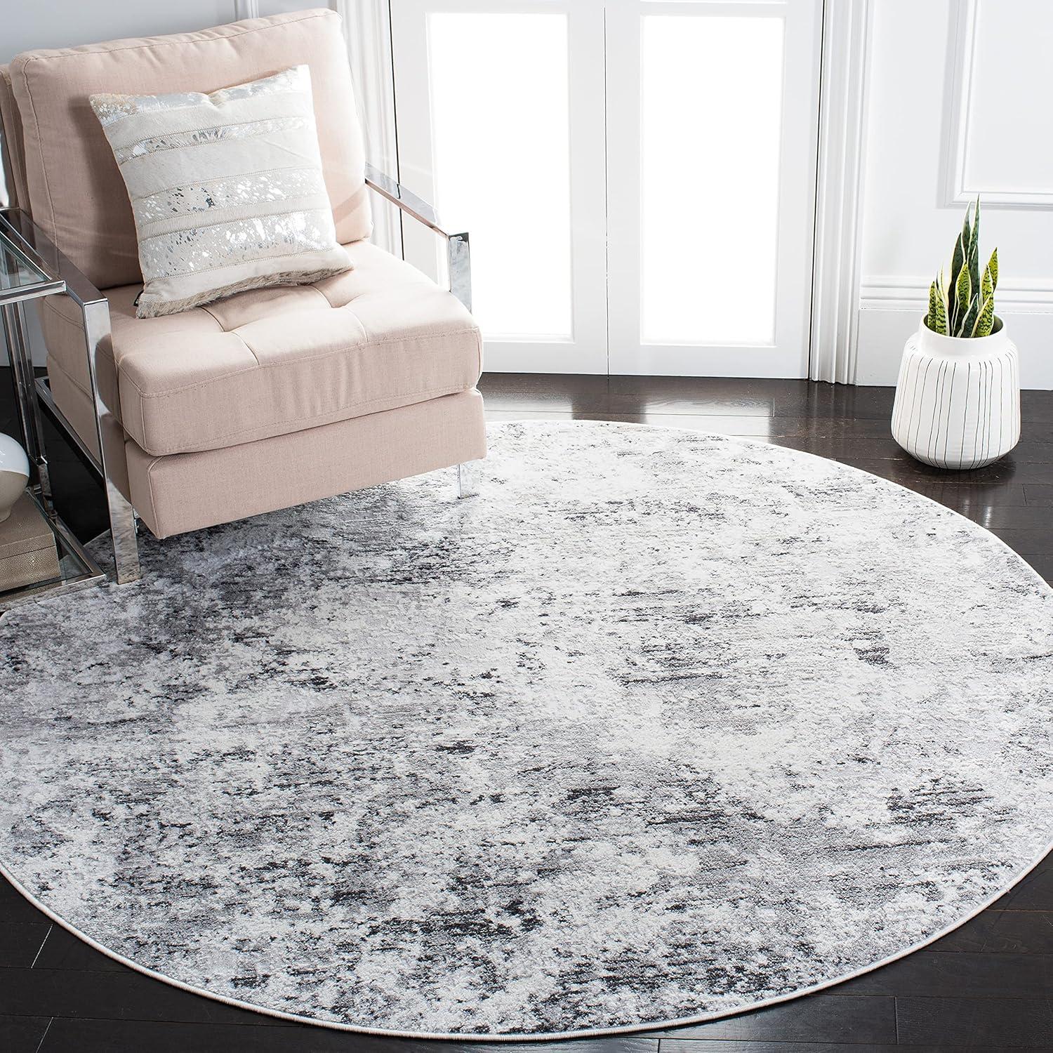 image:imageSAFAVIEH Area Rug 8x10 Amelia Collection Large Grey amp Ivory Modern Design NonShedding amp Easy Cleaning Ideal for Living Room Bedroom Office Dining Space ALA705GGreyIvory