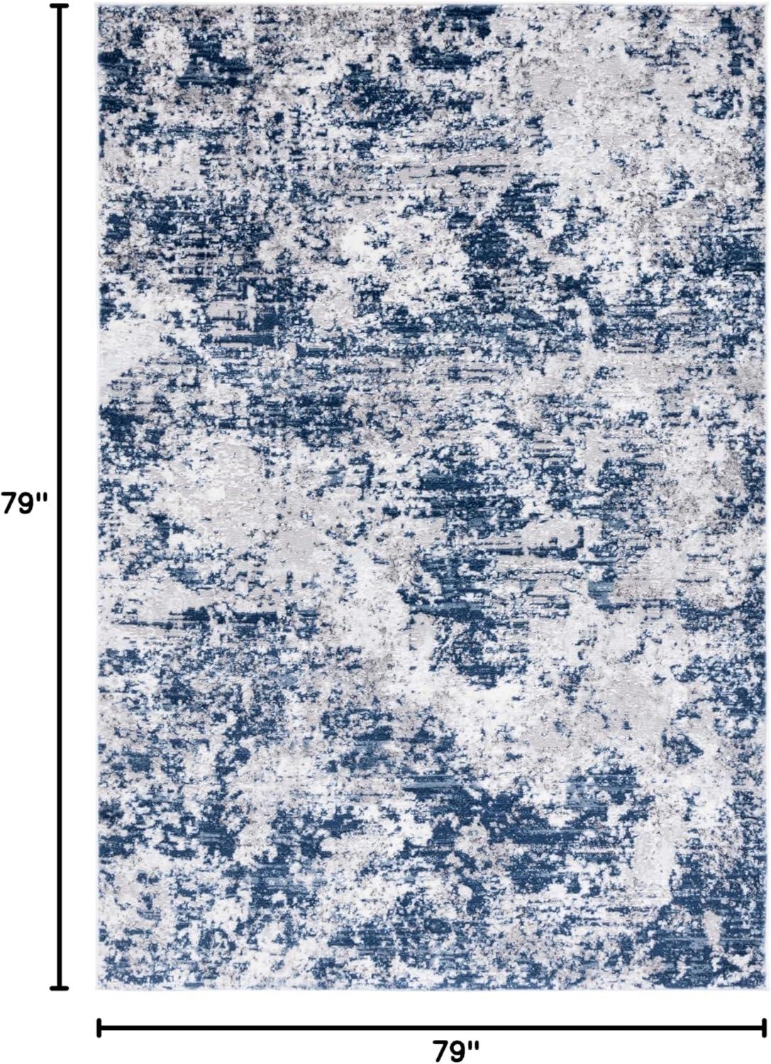 image:imageSAFAVIEH Area Rug 8x10 Amelia Collection Large Grey amp Ivory Modern Design NonShedding amp Easy Cleaning Ideal for Living Room Bedroom Office Dining Space ALA705GIvoryNavy