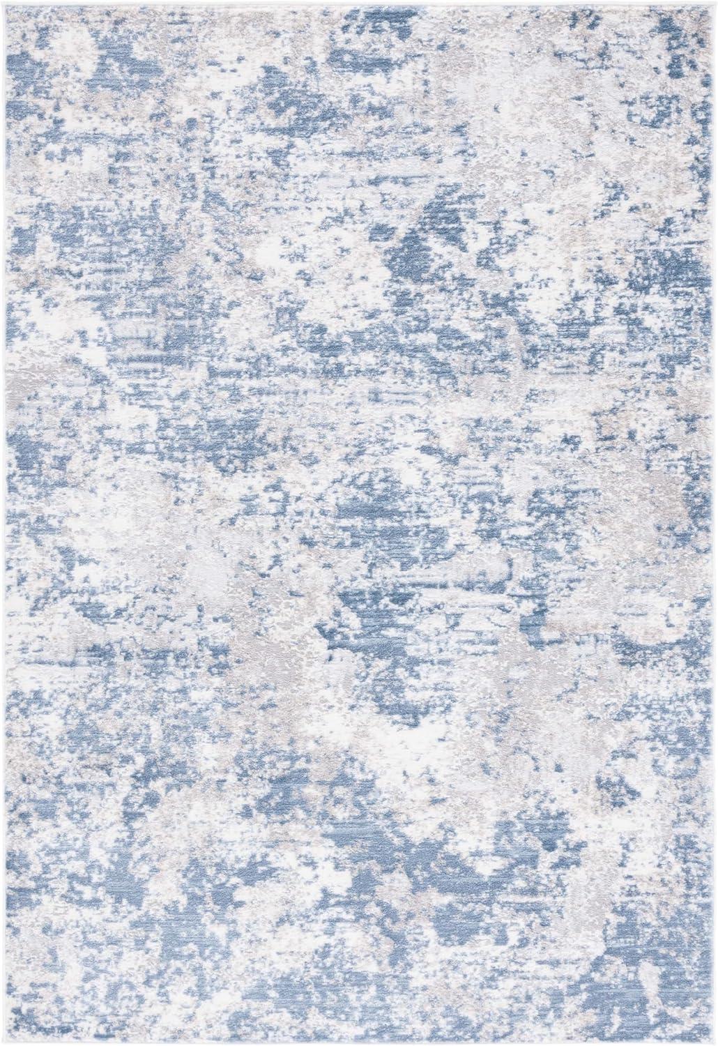 image:imageSAFAVIEH Area Rug 8x10 Amelia Collection Large Grey amp Ivory Modern Design NonShedding amp Easy Cleaning Ideal for Living Room Bedroom Office Dining Space ALA705GDark BlueGrey