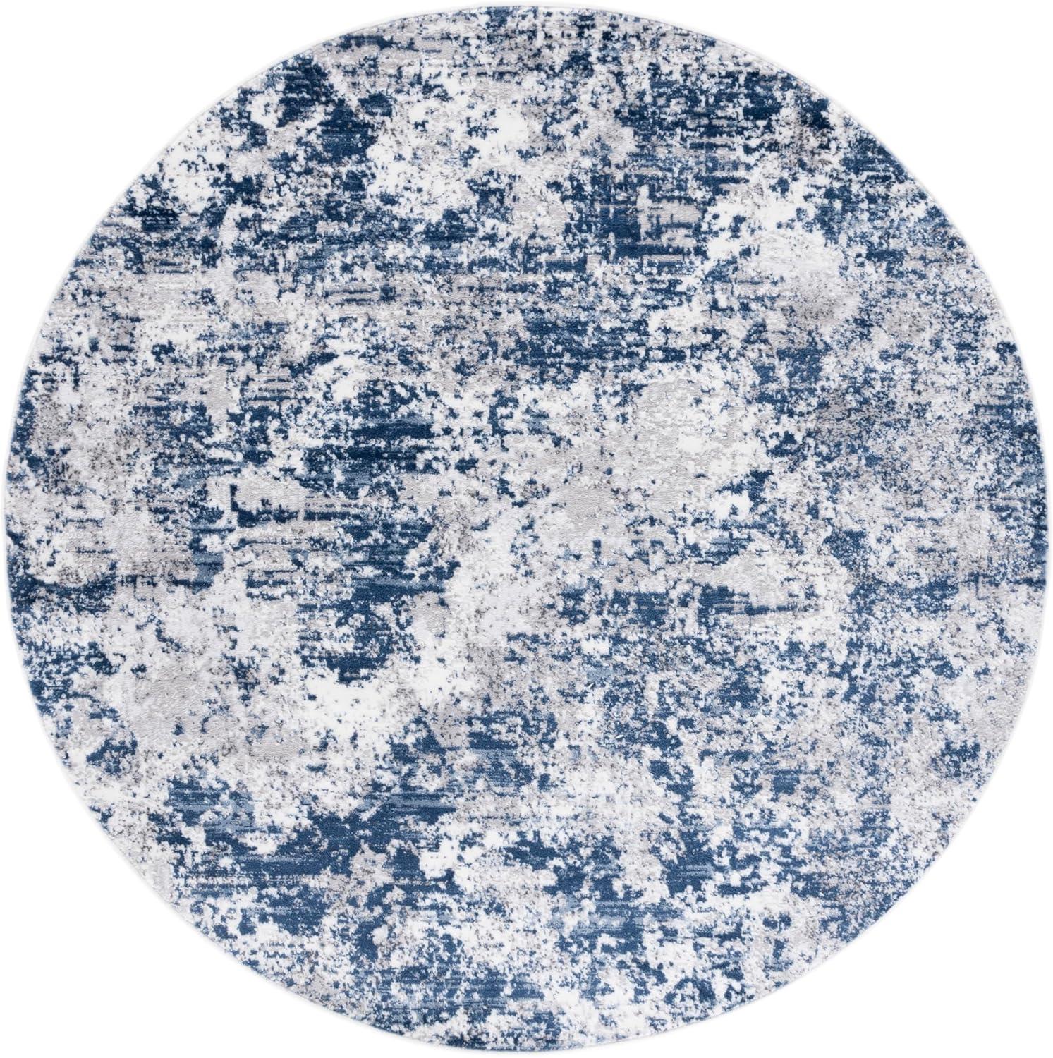 image:imageSAFAVIEH Area Rug 8x10 Amelia Collection Large Grey amp Ivory Modern Design NonShedding amp Easy Cleaning Ideal for Living Room Bedroom Office Dining Space ALA705GIvoryNavy