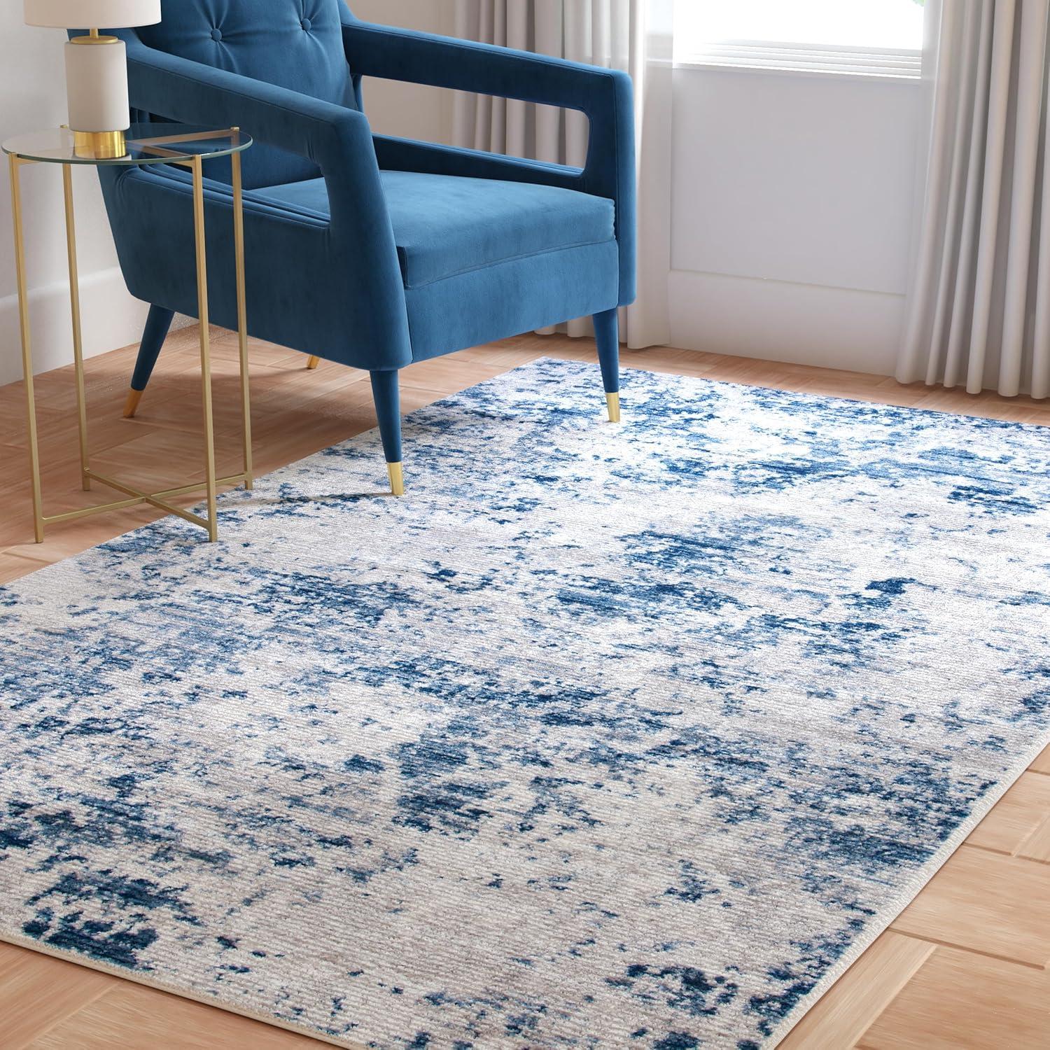 image:imageSAFAVIEH Area Rug 8x10 Amelia Collection Large Grey amp Ivory Modern Design NonShedding amp Easy Cleaning Ideal for Living Room Bedroom Office Dining Space ALA705GNavyGrey