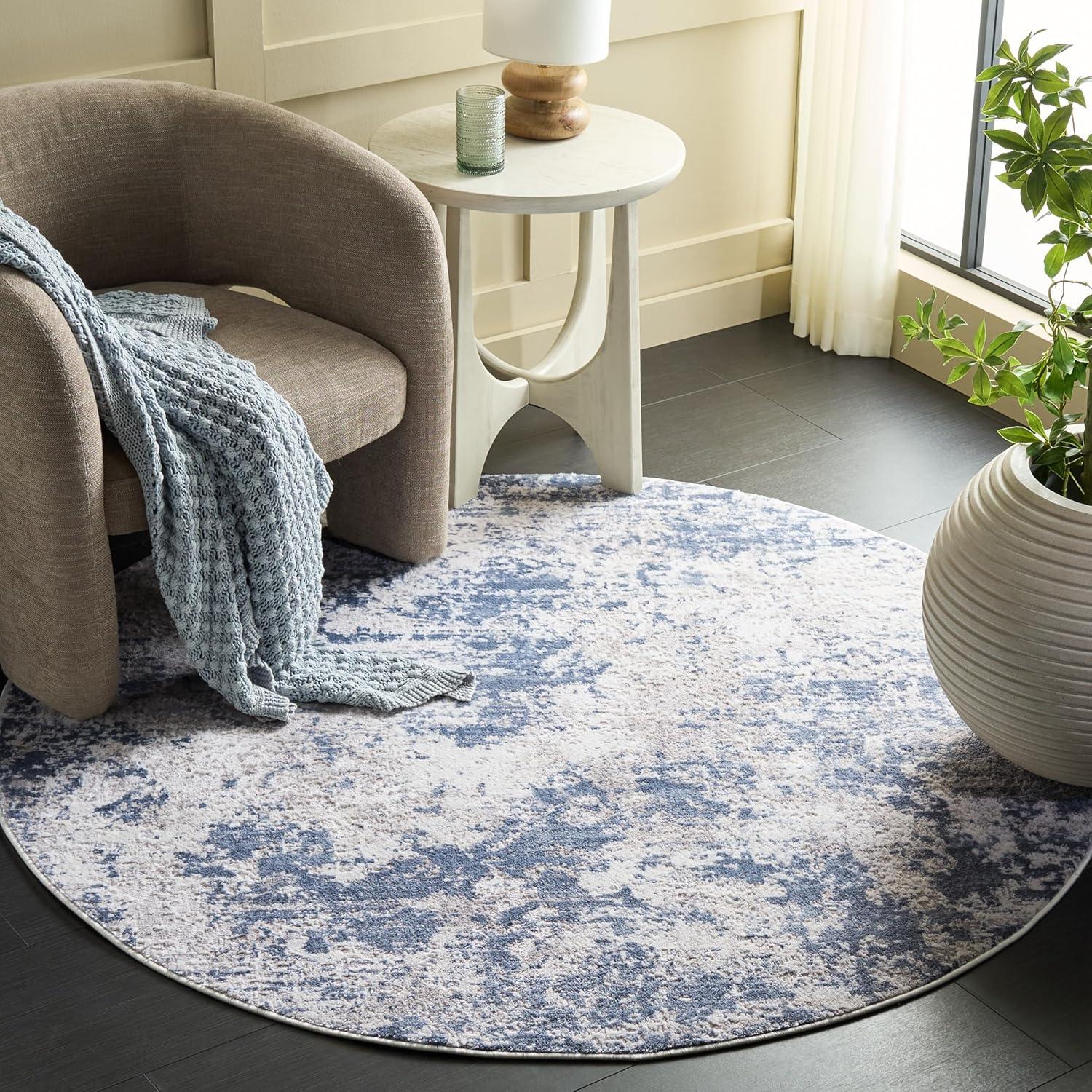 image:imageSAFAVIEH Area Rug 8x10 Amelia Collection Large Grey amp Ivory Modern Design NonShedding amp Easy Cleaning Ideal for Living Room Bedroom Office Dining Space ALA705GDark BlueGrey