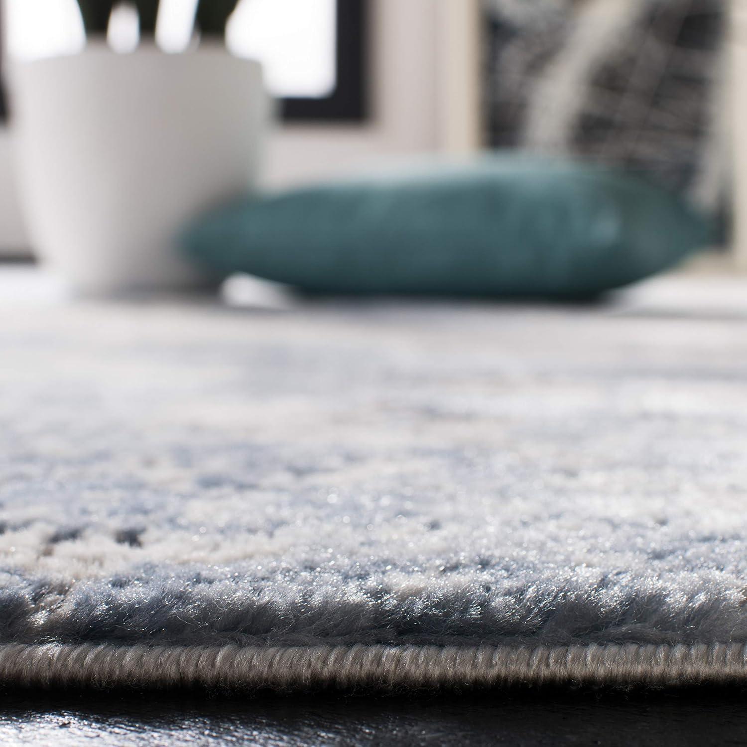 image:imageSAFAVIEH Area Rug 8x10 Amelia Collection Large Grey amp Ivory Modern Design NonShedding amp Easy Cleaning Ideal for Living Room Bedroom Office Dining Space ALA705GGreyBlue