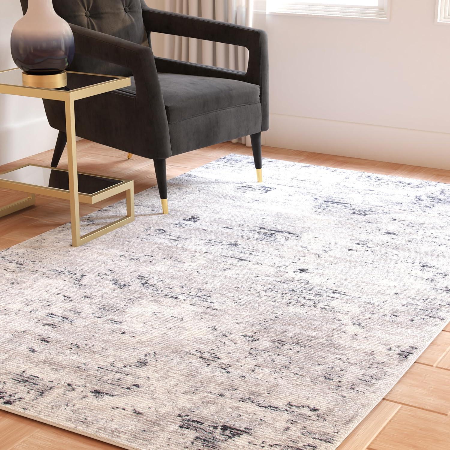 image:imageSAFAVIEH Area Rug 8x10 Amelia Collection Large Grey amp Ivory Modern Design NonShedding amp Easy Cleaning Ideal for Living Room Bedroom Office Dining Space ALA705GGreyIvory