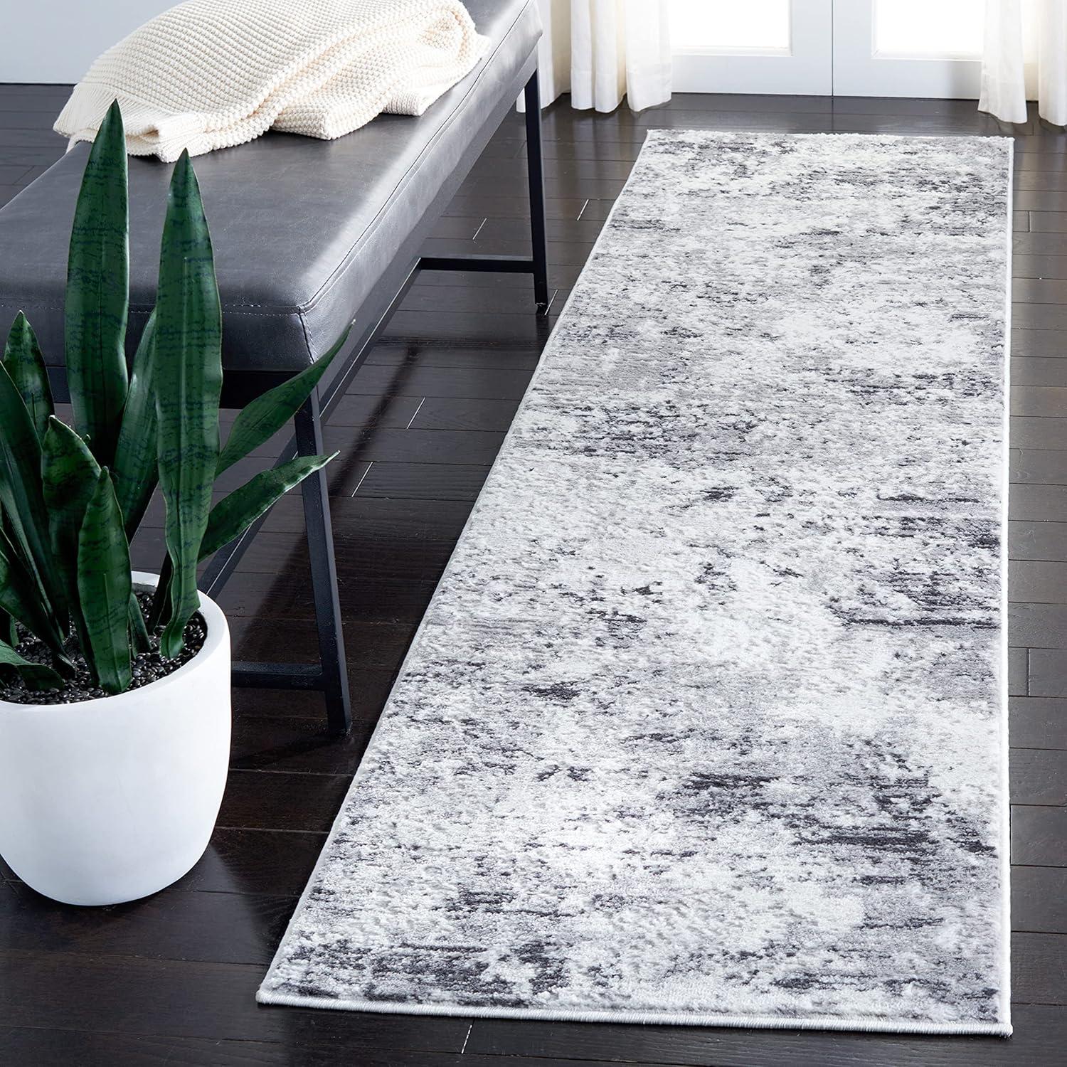 image:imageSAFAVIEH Area Rug 8x10 Amelia Collection Large Grey amp Ivory Modern Design NonShedding amp Easy Cleaning Ideal for Living Room Bedroom Office Dining Space ALA705GGreyIvory
