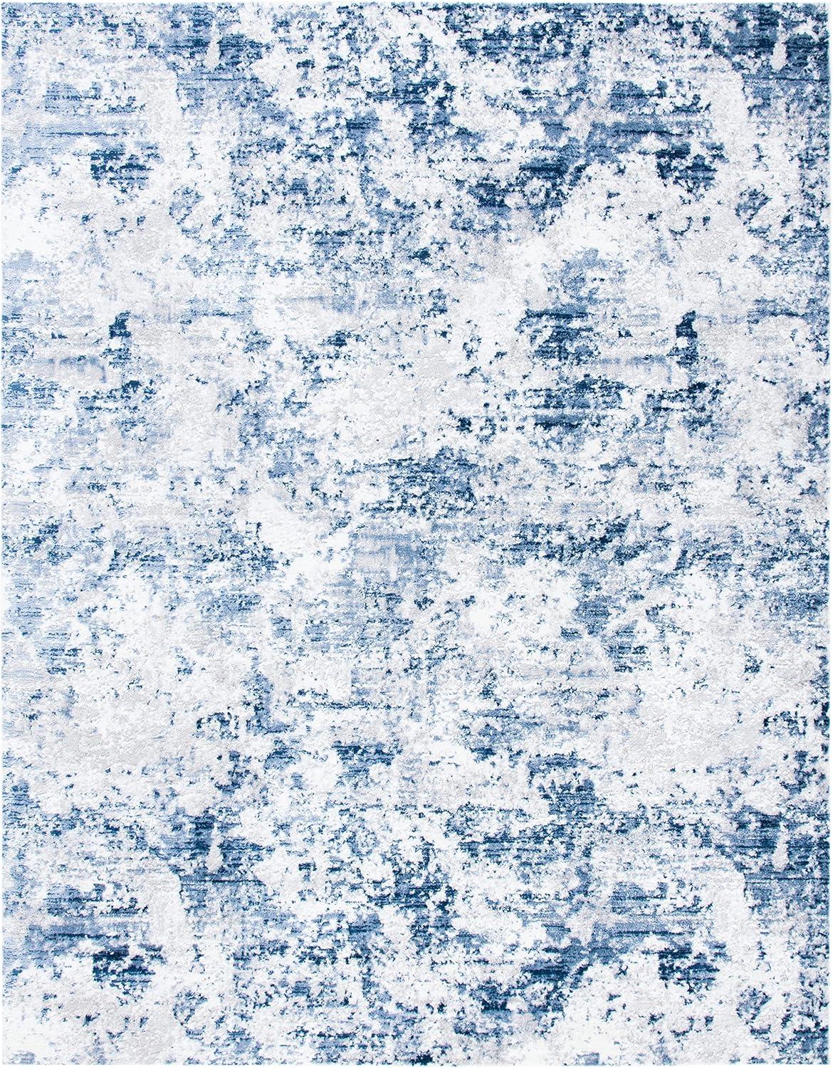 image:imageSAFAVIEH Area Rug 8x10 Amelia Collection Large Grey amp Ivory Modern Design NonShedding amp Easy Cleaning Ideal for Living Room Bedroom Office Dining Space ALA705GNavyGrey