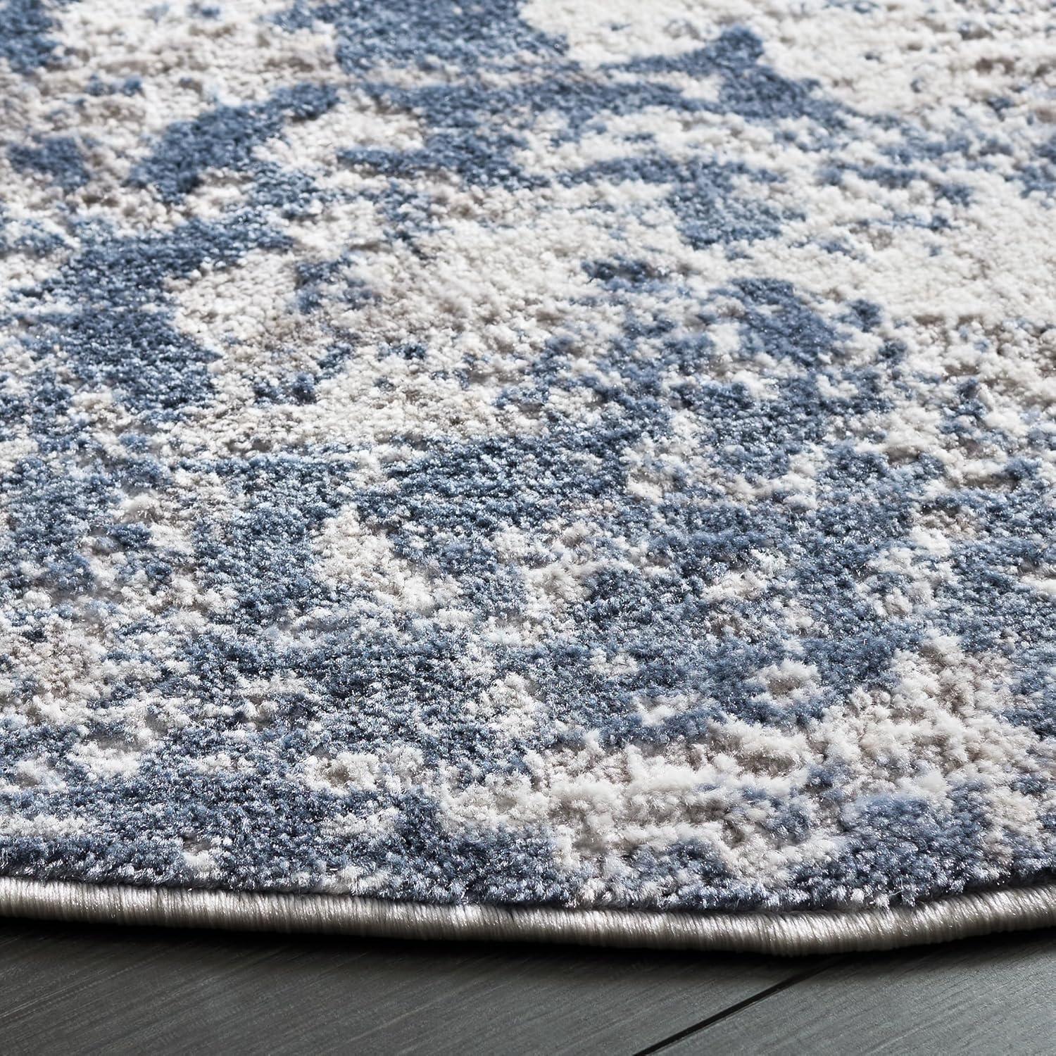 image:imageSAFAVIEH Area Rug 8x10 Amelia Collection Large Grey amp Ivory Modern Design NonShedding amp Easy Cleaning Ideal for Living Room Bedroom Office Dining Space ALA705GDark BlueGrey