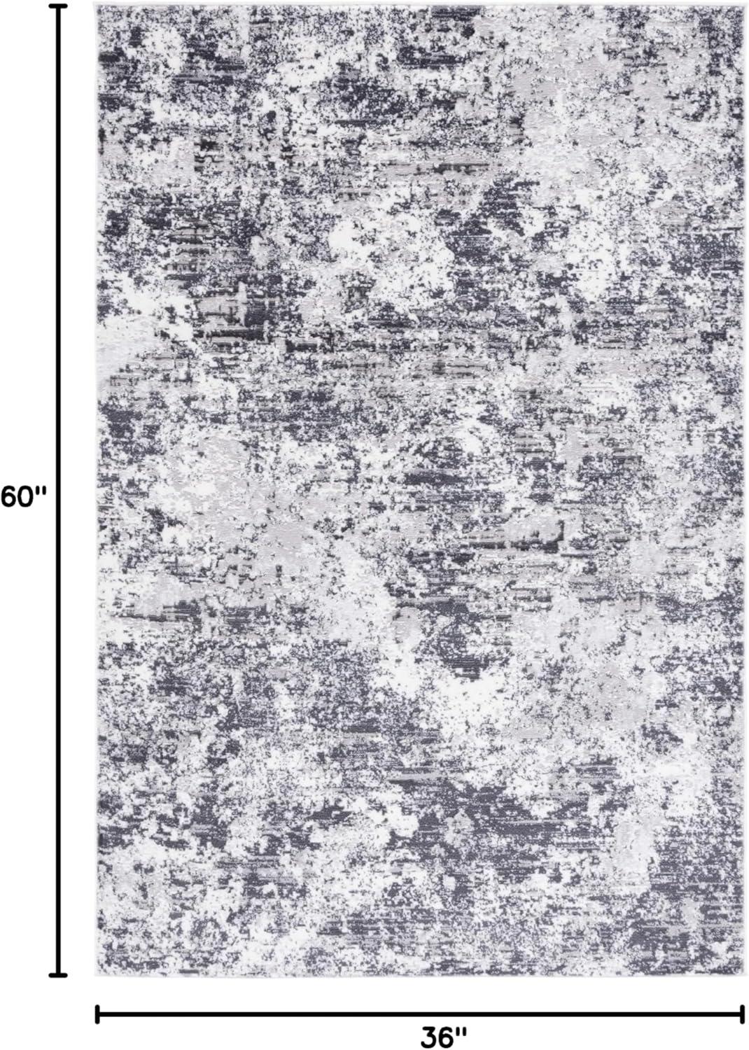 image:imageSAFAVIEH Area Rug 8x10 Amelia Collection Large Grey amp Ivory Modern Design NonShedding amp Easy Cleaning Ideal for Living Room Bedroom Office Dining Space ALA705GCharcoalIvory