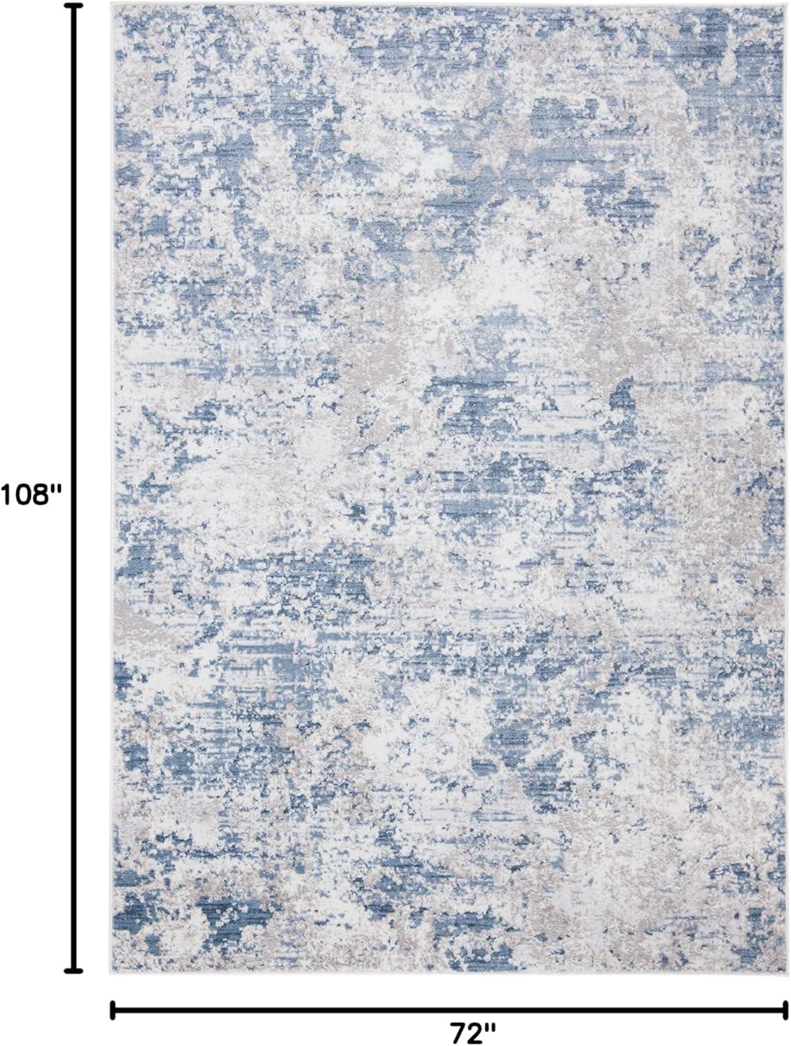 image:imageSAFAVIEH Area Rug 8x10 Amelia Collection Large Grey amp Ivory Modern Design NonShedding amp Easy Cleaning Ideal for Living Room Bedroom Office Dining Space ALA705GGreyBlue