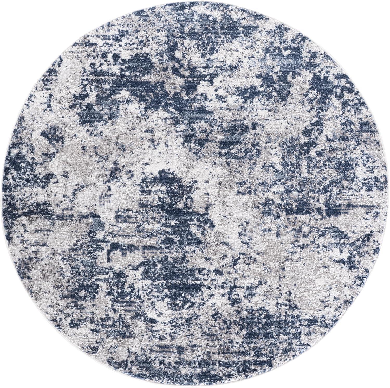 image:imageSAFAVIEH Area Rug 8x10 Amelia Collection Large Grey amp Ivory Modern Design NonShedding amp Easy Cleaning Ideal for Living Room Bedroom Office Dining Space ALA705GIvoryNavy