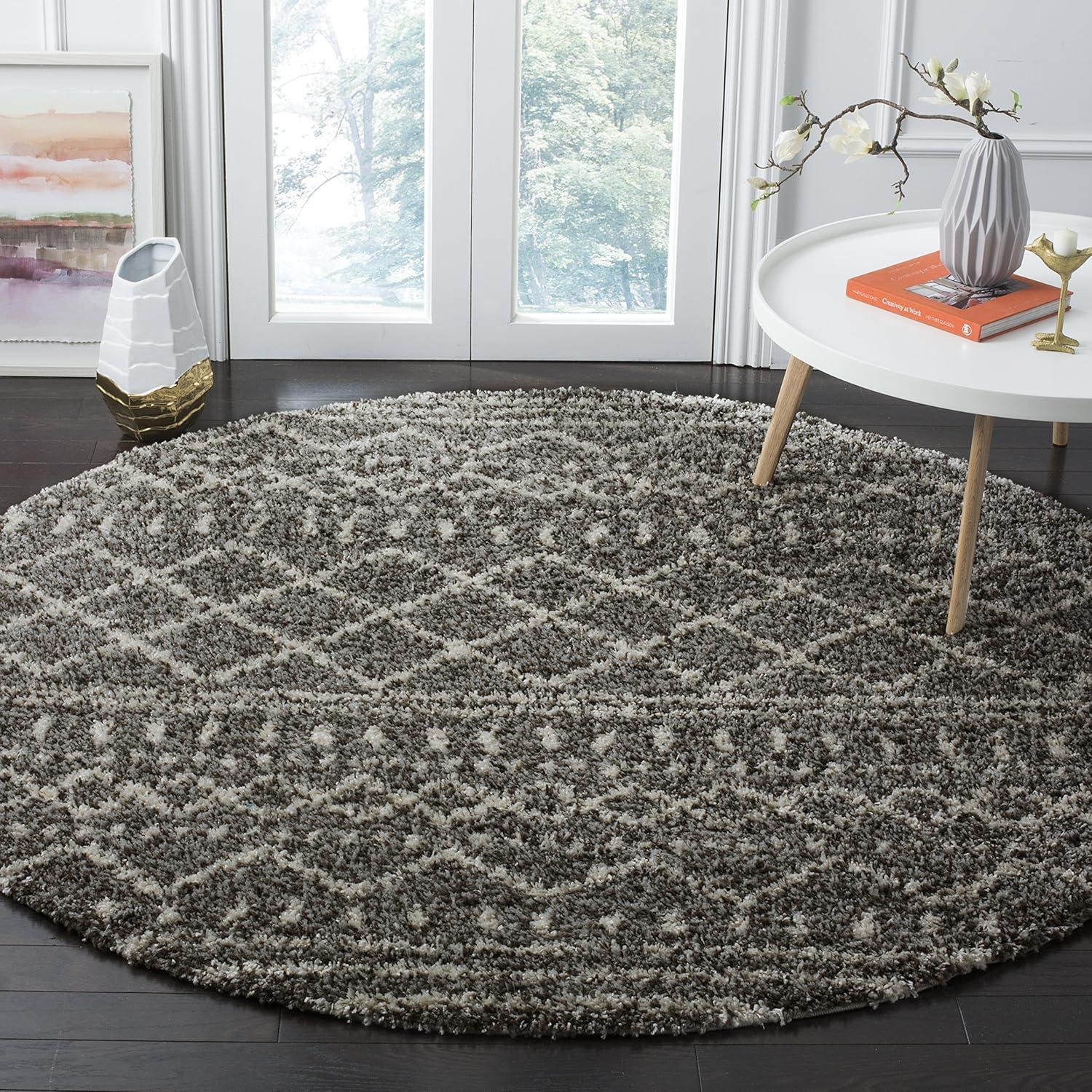 image:imageSAFAVIEH Area Rug 8x10 Arizona Shag Collection Large Ivory amp Beige Moroccan Boho Design NonShedding amp Easy to Clean Ideal for Living Room Bedroom Dining Space ASG741ABrownIvory