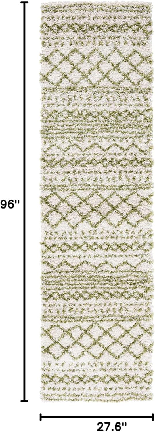 image:imageSAFAVIEH Area Rug 8x10 Arizona Shag Collection Large Ivory amp Beige Moroccan Boho Design NonShedding amp Easy to Clean Ideal for Living Room Bedroom Dining Space ASG741AIvoryGreen