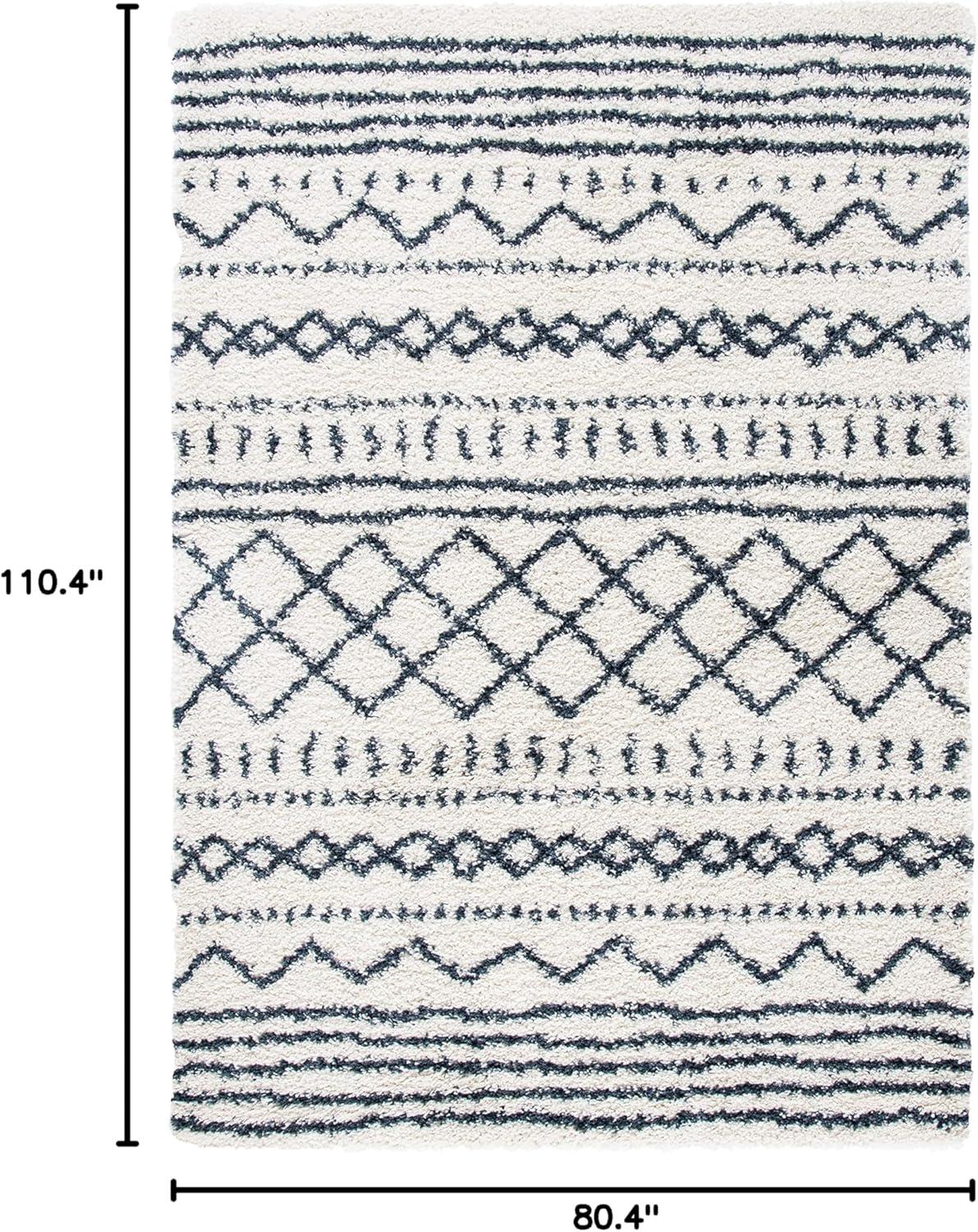image:imageSAFAVIEH Area Rug 8x10 Arizona Shag Collection Large Ivory amp Beige Moroccan Boho Design NonShedding amp Easy to Clean Ideal for Living Room Bedroom Dining Space ASG741AIvorySlate