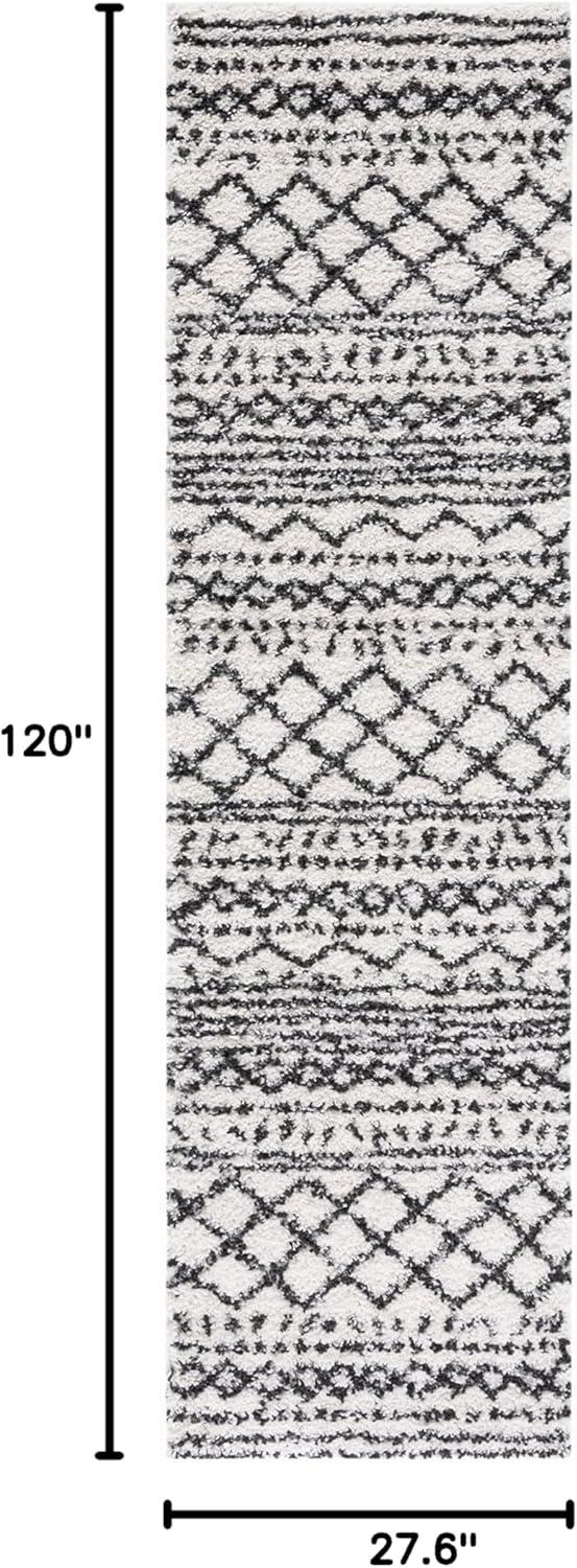 image:imageSAFAVIEH Area Rug 8x10 Arizona Shag Collection Large Ivory amp Beige Moroccan Boho Design NonShedding amp Easy to Clean Ideal for Living Room Bedroom Dining Space ASG741AIvoryBlack