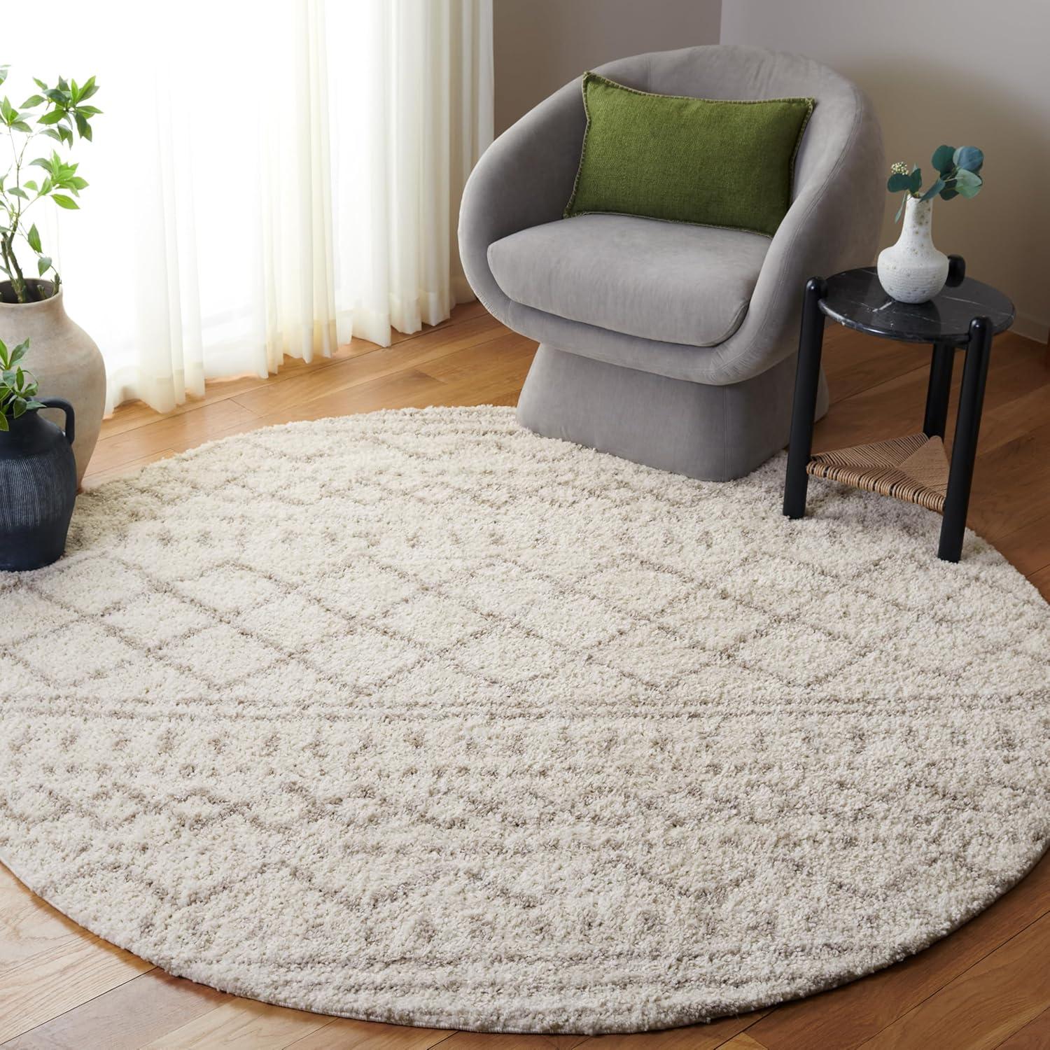 image:imageSAFAVIEH Area Rug 8x10 Arizona Shag Collection Large Ivory amp Beige Moroccan Boho Design NonShedding amp Easy to Clean Ideal for Living Room Bedroom Dining Space ASG741AIvoryBeige