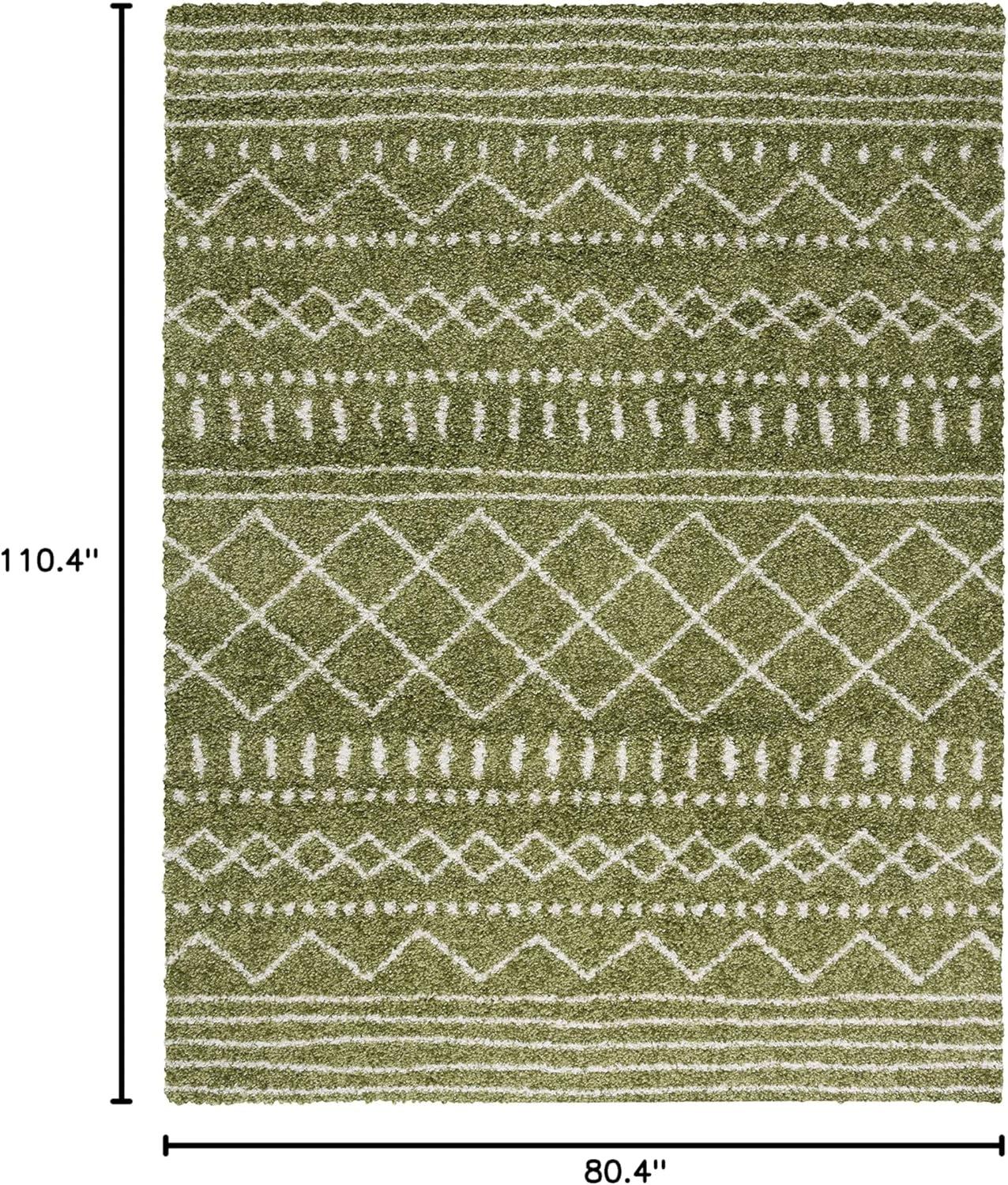 image:imageSAFAVIEH Area Rug 8x10 Arizona Shag Collection Large Ivory amp Beige Moroccan Boho Design NonShedding amp Easy to Clean Ideal for Living Room Bedroom Dining Space ASG741AGreenIvory