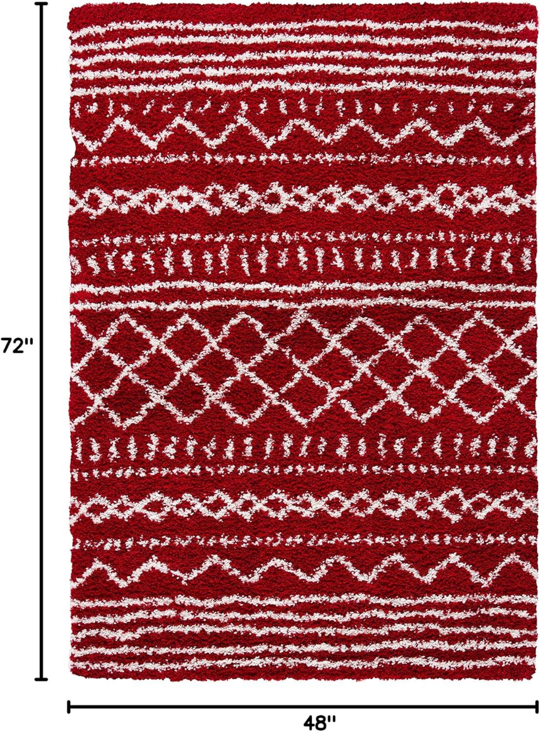 image:imageSAFAVIEH Area Rug 8x10 Arizona Shag Collection Large Ivory amp Beige Moroccan Boho Design NonShedding amp Easy to Clean Ideal for Living Room Bedroom Dining Space ASG741ARedIvory