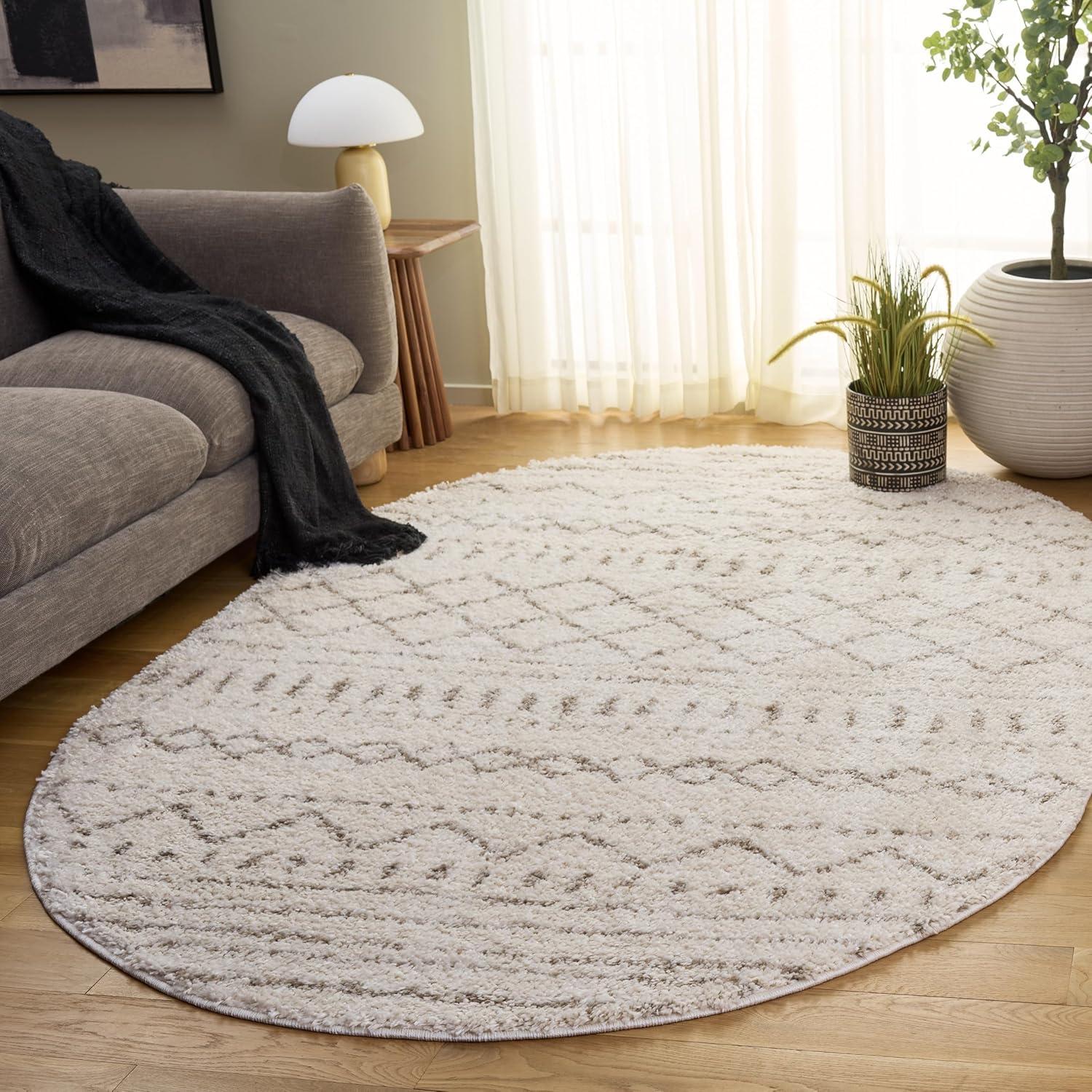 image:imageSAFAVIEH Area Rug 8x10 Arizona Shag Collection Large Ivory amp Beige Moroccan Boho Design NonShedding amp Easy to Clean Ideal for Living Room Bedroom Dining Space ASG741AIvoryBeige