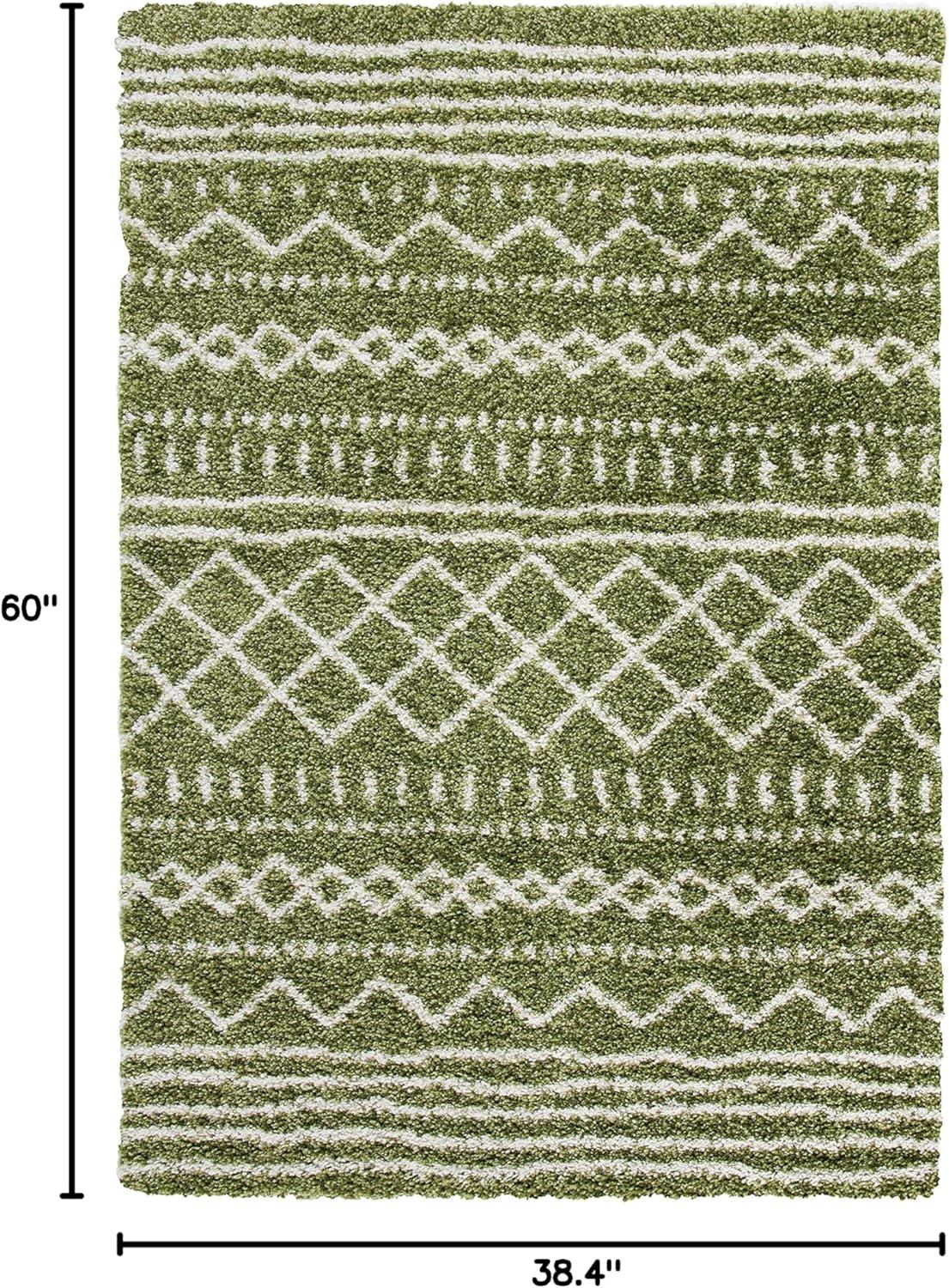 image:imageSAFAVIEH Area Rug 8x10 Arizona Shag Collection Large Ivory amp Beige Moroccan Boho Design NonShedding amp Easy to Clean Ideal for Living Room Bedroom Dining Space ASG741AGreenIvory