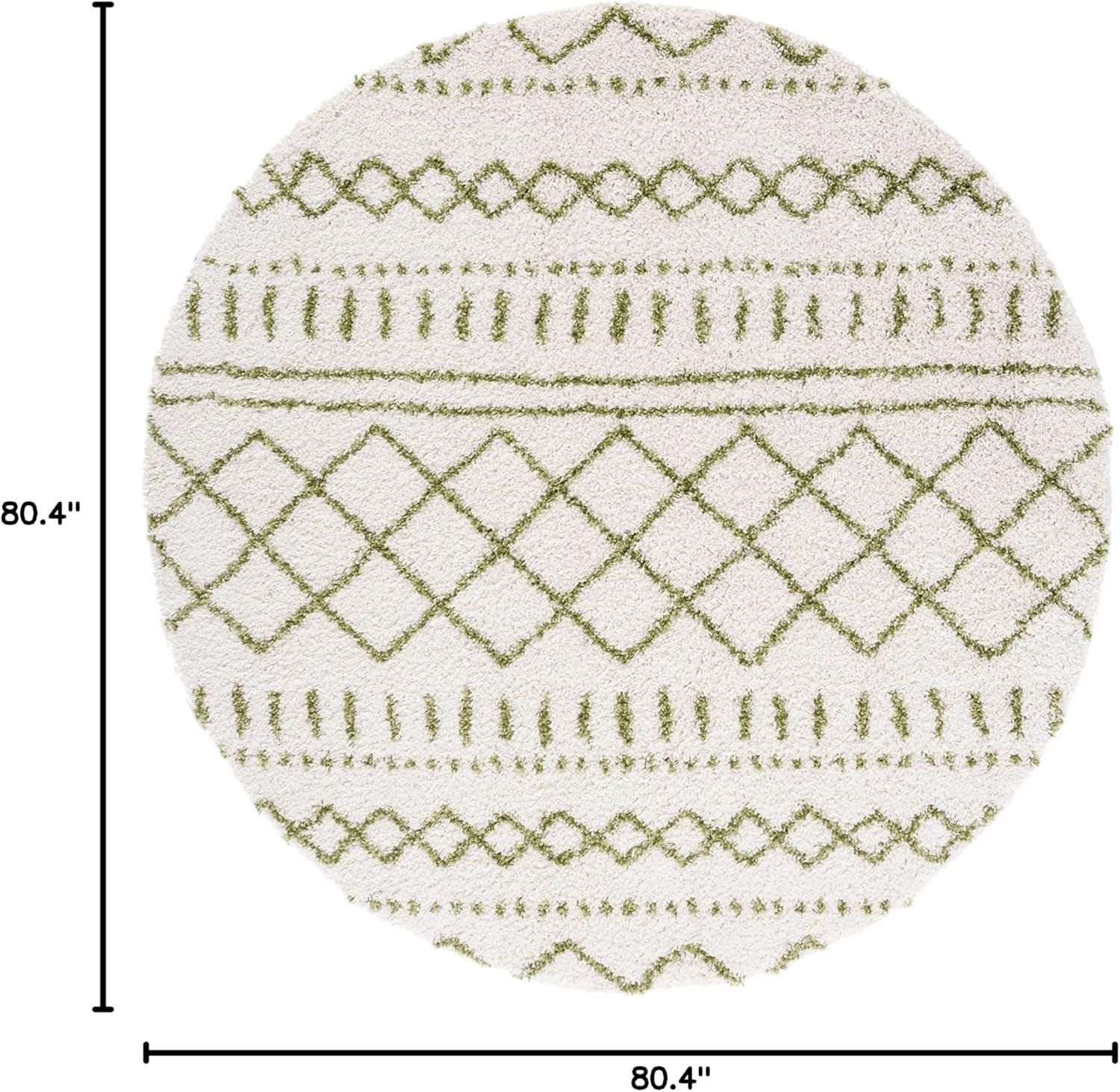 image:imageSAFAVIEH Area Rug 8x10 Arizona Shag Collection Large Ivory amp Beige Moroccan Boho Design NonShedding amp Easy to Clean Ideal for Living Room Bedroom Dining Space ASG741AIvoryGreen
