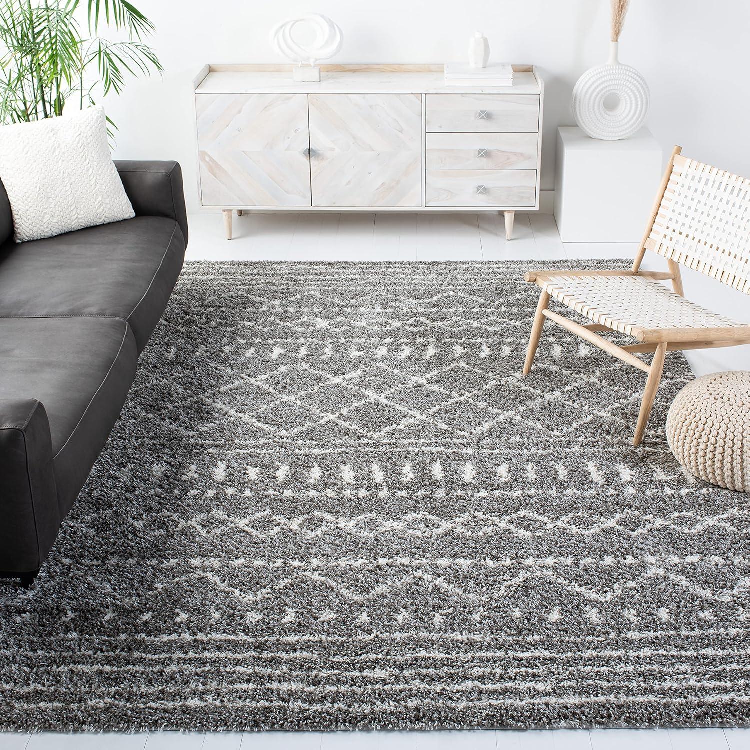 image:imageSAFAVIEH Area Rug 8x10 Arizona Shag Collection Large Ivory amp Beige Moroccan Boho Design NonShedding amp Easy to Clean Ideal for Living Room Bedroom Dining Space ASG741ABrownIvory