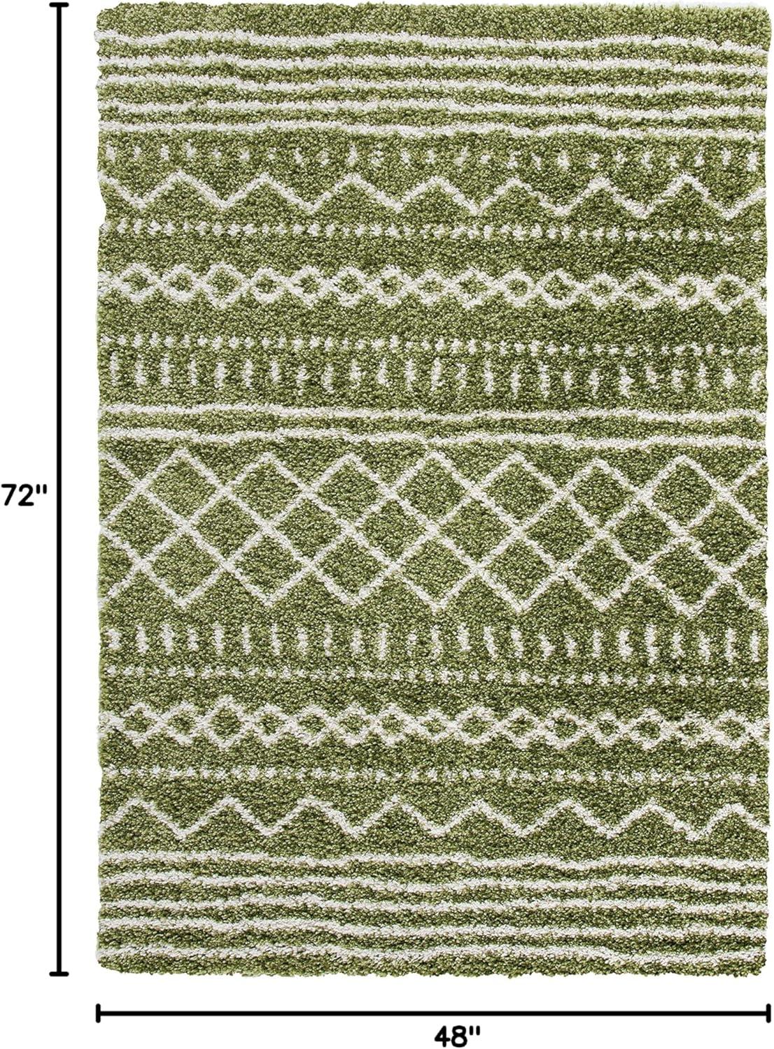 image:imageSAFAVIEH Area Rug 8x10 Arizona Shag Collection Large Ivory amp Beige Moroccan Boho Design NonShedding amp Easy to Clean Ideal for Living Room Bedroom Dining Space ASG741AGreenIvory