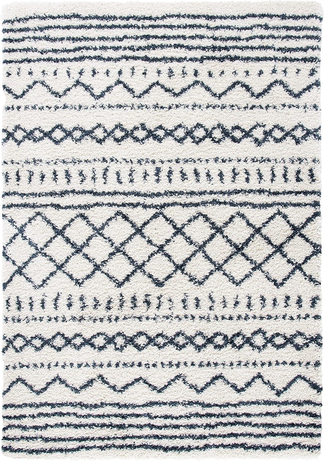 image:imageSAFAVIEH Area Rug 8x10 Arizona Shag Collection Large Ivory amp Beige Moroccan Boho Design NonShedding amp Easy to Clean Ideal for Living Room Bedroom Dining Space ASG741AIvorySlate