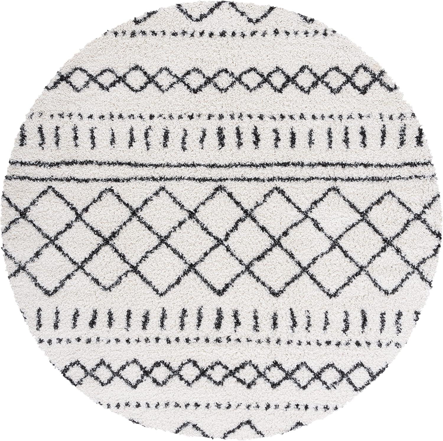image:imageSAFAVIEH Area Rug 8x10 Arizona Shag Collection Large Ivory amp Beige Moroccan Boho Design NonShedding amp Easy to Clean Ideal for Living Room Bedroom Dining Space ASG741AIvoryBlack