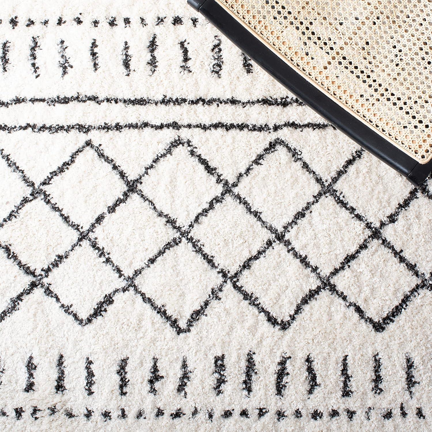 image:imageSAFAVIEH Area Rug 8x10 Arizona Shag Collection Large Ivory amp Beige Moroccan Boho Design NonShedding amp Easy to Clean Ideal for Living Room Bedroom Dining Space ASG741AIvoryBlack