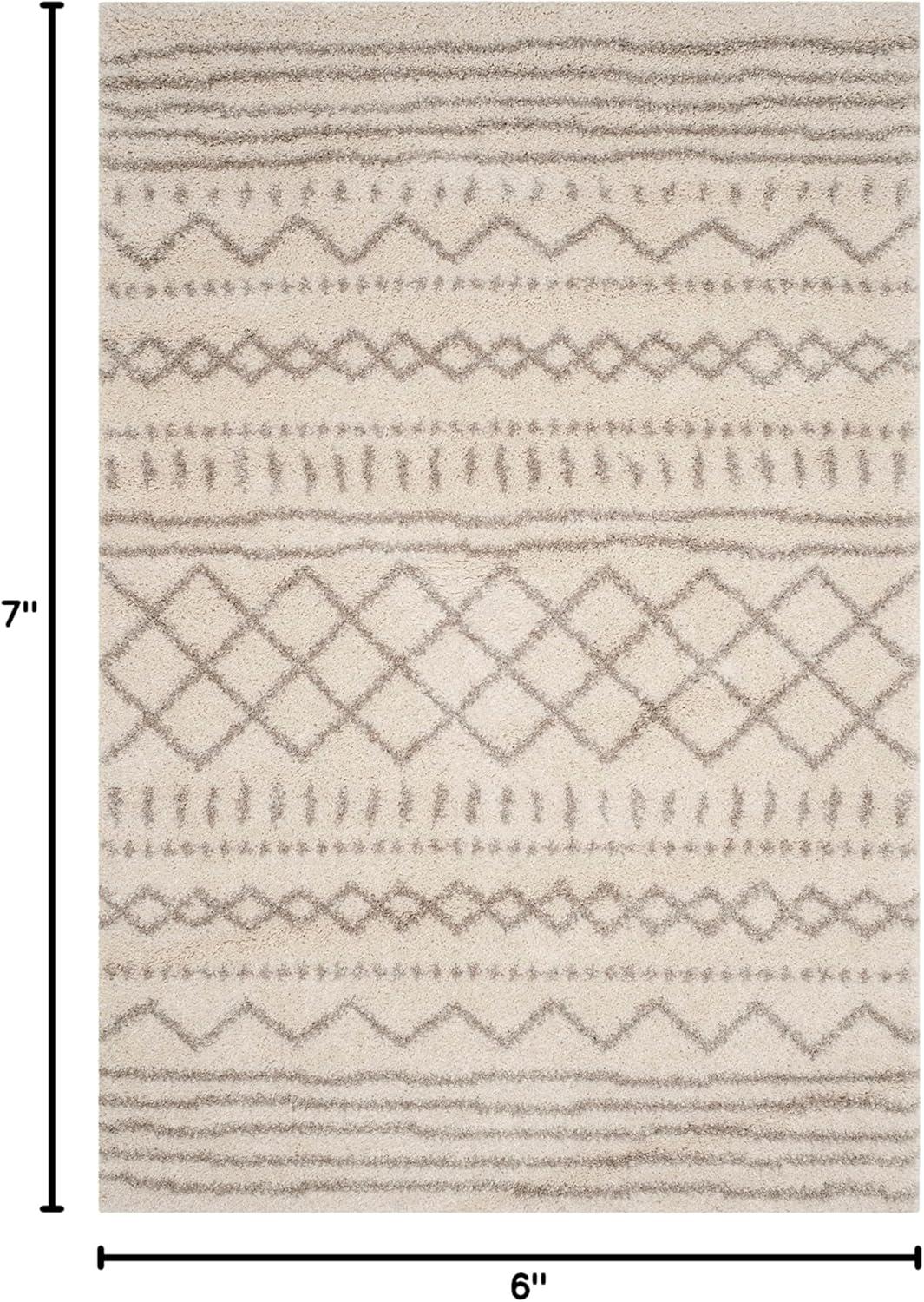 image:imageSAFAVIEH Area Rug 8x10 Arizona Shag Collection Large Ivory amp Beige Moroccan Boho Design NonShedding amp Easy to Clean Ideal for Living Room Bedroom Dining Space ASG741AIvoryBeige