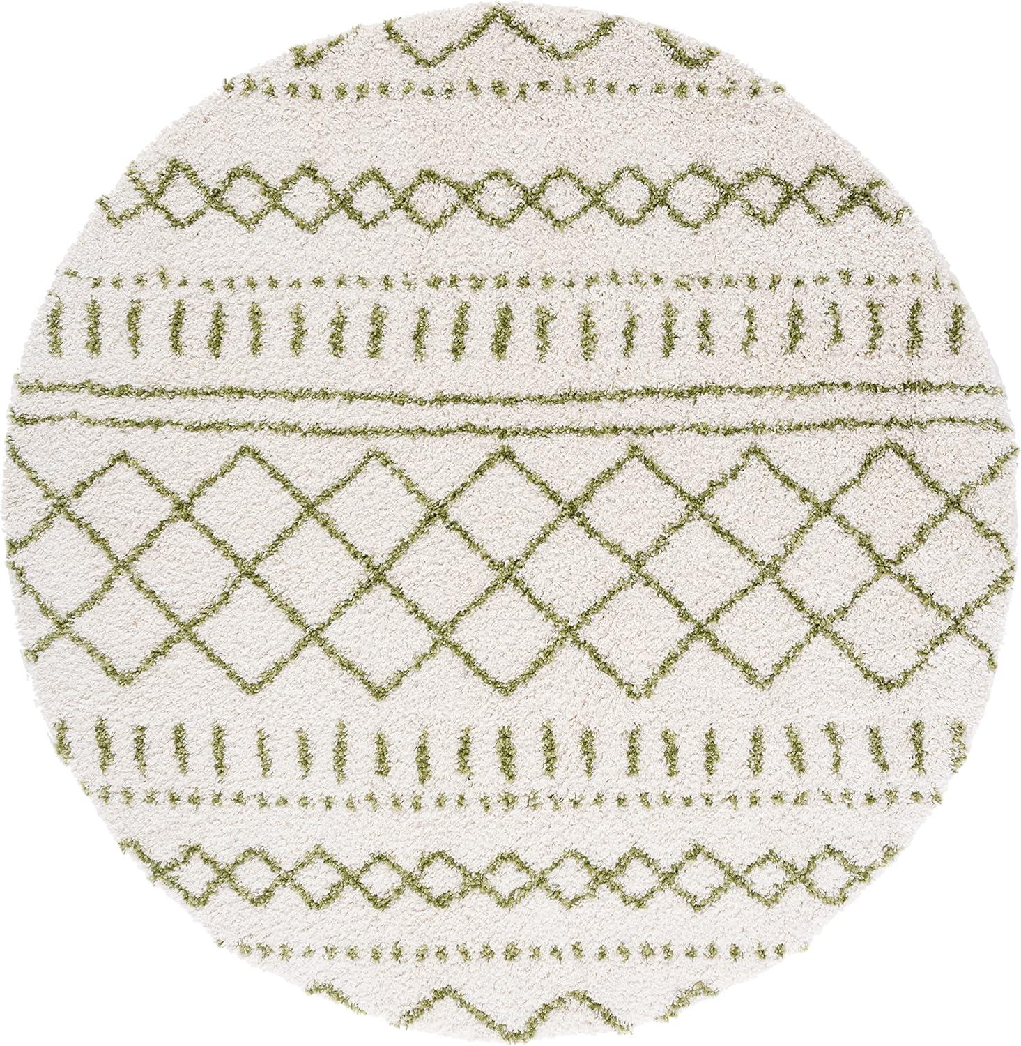 image:imageSAFAVIEH Area Rug 8x10 Arizona Shag Collection Large Ivory amp Beige Moroccan Boho Design NonShedding amp Easy to Clean Ideal for Living Room Bedroom Dining Space ASG741AIvoryGreen