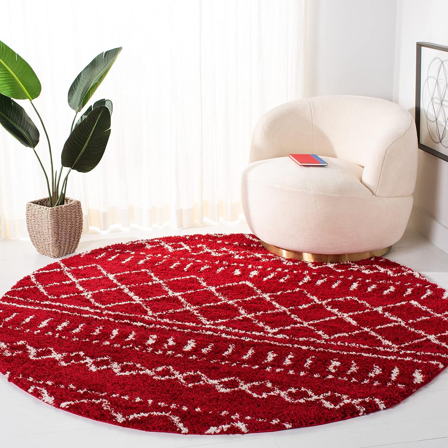 image:imageSAFAVIEH Area Rug 8x10 Arizona Shag Collection Large Ivory amp Beige Moroccan Boho Design NonShedding amp Easy to Clean Ideal for Living Room Bedroom Dining Space ASG741ARedIvory