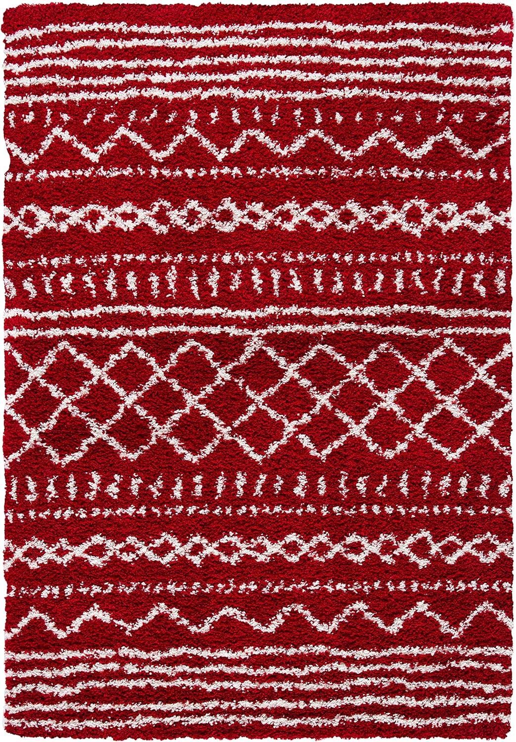 image:imageSAFAVIEH Area Rug 8x10 Arizona Shag Collection Large Ivory amp Beige Moroccan Boho Design NonShedding amp Easy to Clean Ideal for Living Room Bedroom Dining Space ASG741ARedIvory