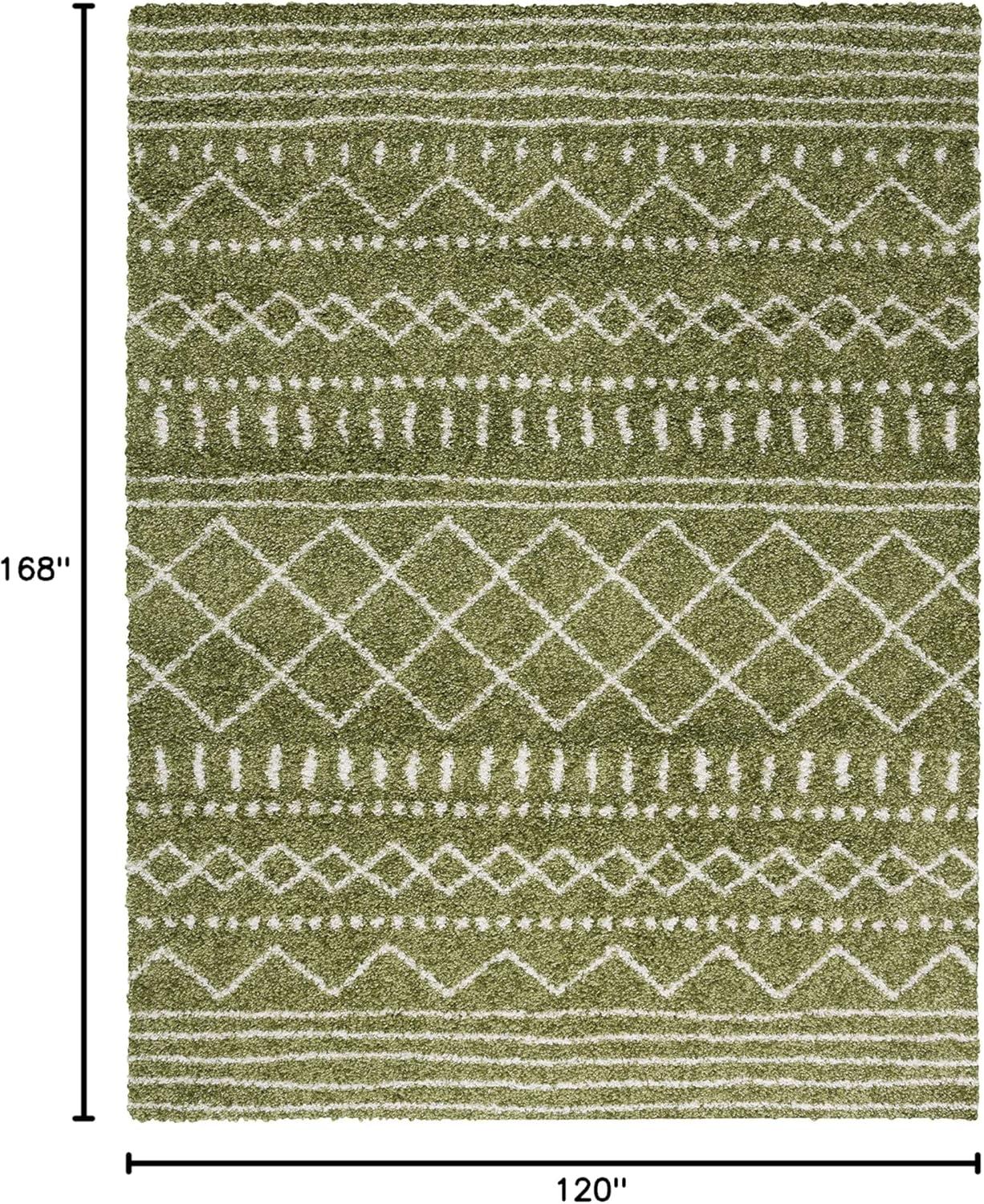 image:imageSAFAVIEH Area Rug 8x10 Arizona Shag Collection Large Ivory amp Beige Moroccan Boho Design NonShedding amp Easy to Clean Ideal for Living Room Bedroom Dining Space ASG741AGreenIvory