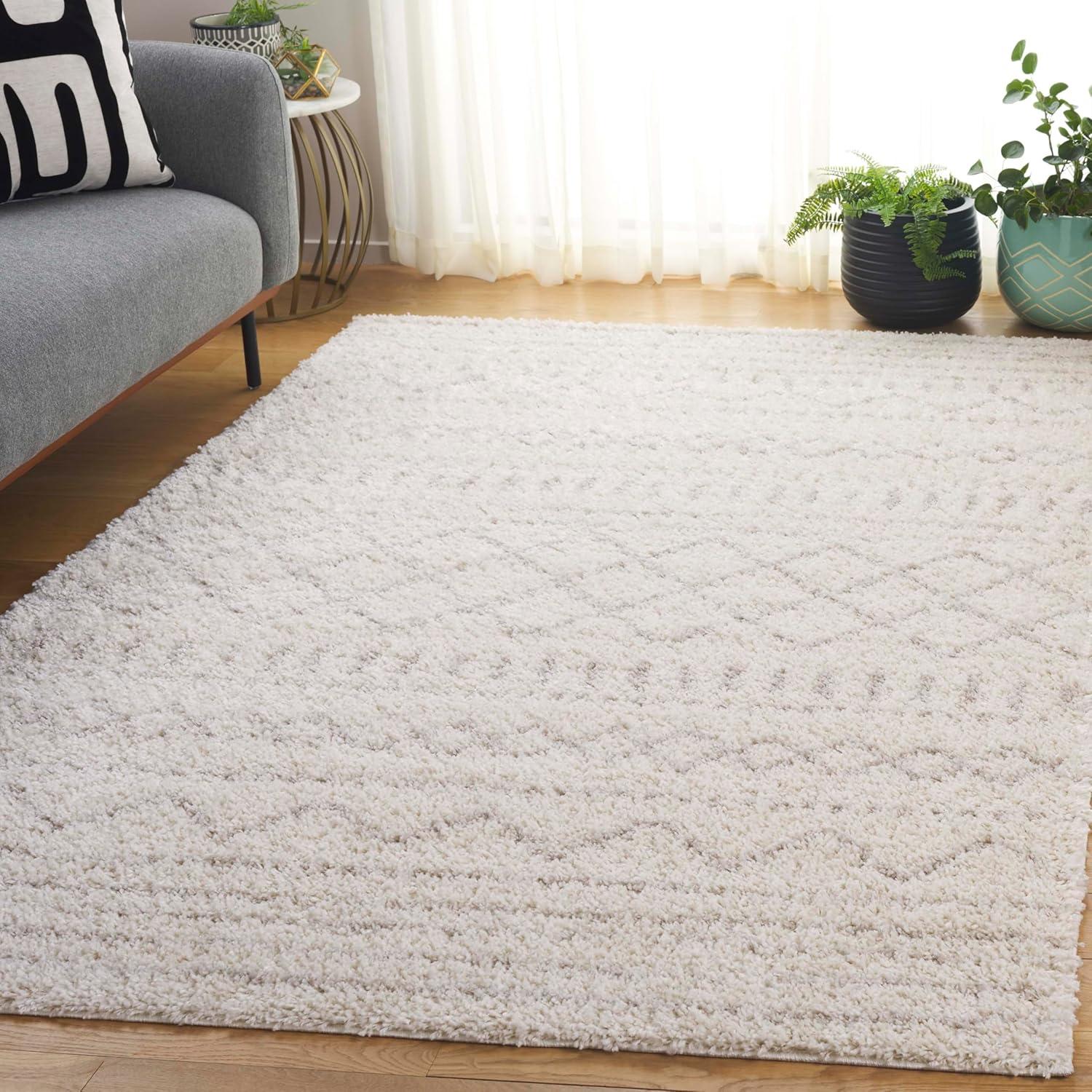 image:imageSAFAVIEH Area Rug 8x10 Arizona Shag Collection Large Ivory amp Beige Moroccan Boho Design NonShedding amp Easy to Clean Ideal for Living Room Bedroom Dining Space ASG741AIvoryBeige