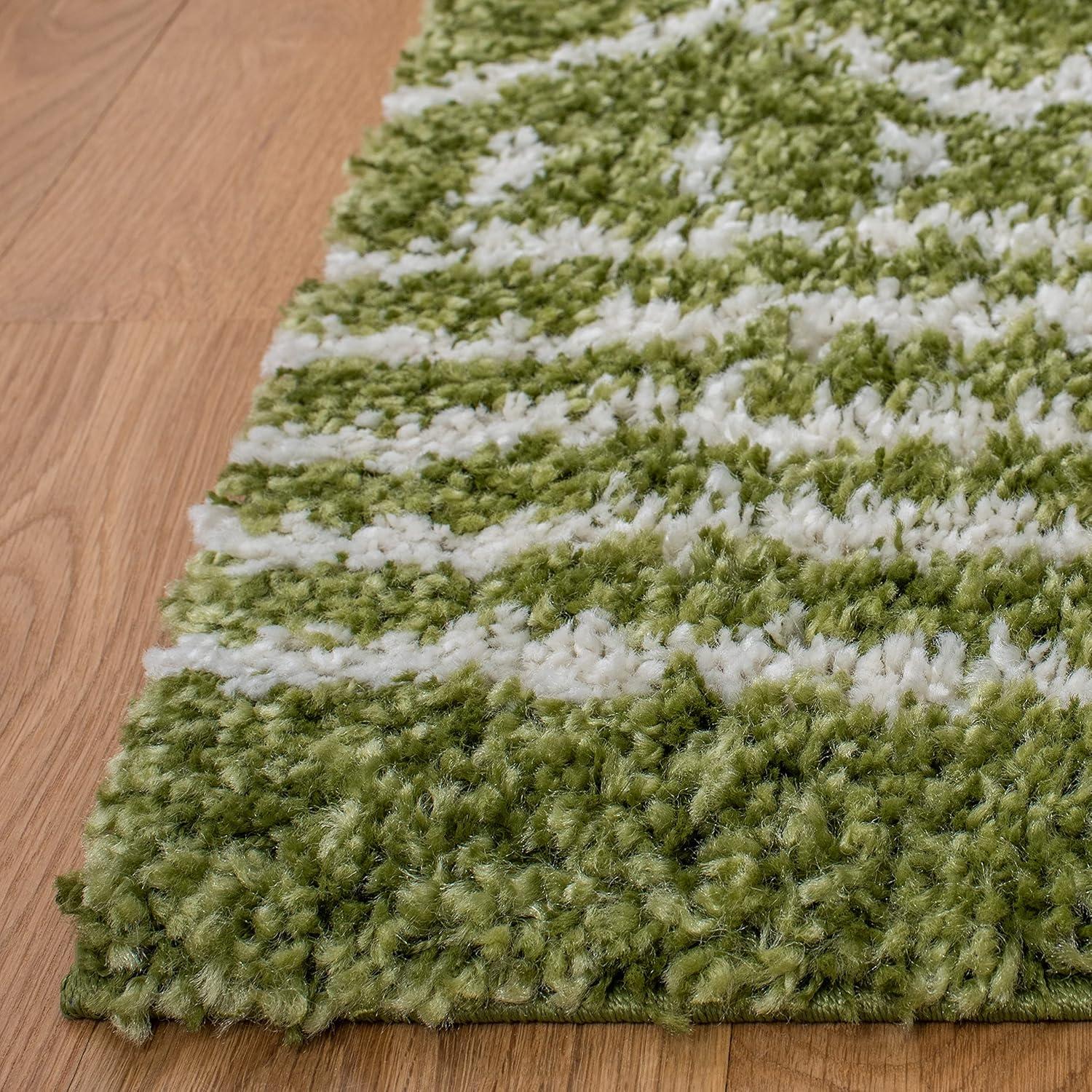 image:imageSAFAVIEH Area Rug 8x10 Arizona Shag Collection Large Ivory amp Beige Moroccan Boho Design NonShedding amp Easy to Clean Ideal for Living Room Bedroom Dining Space ASG741AGreenIvory