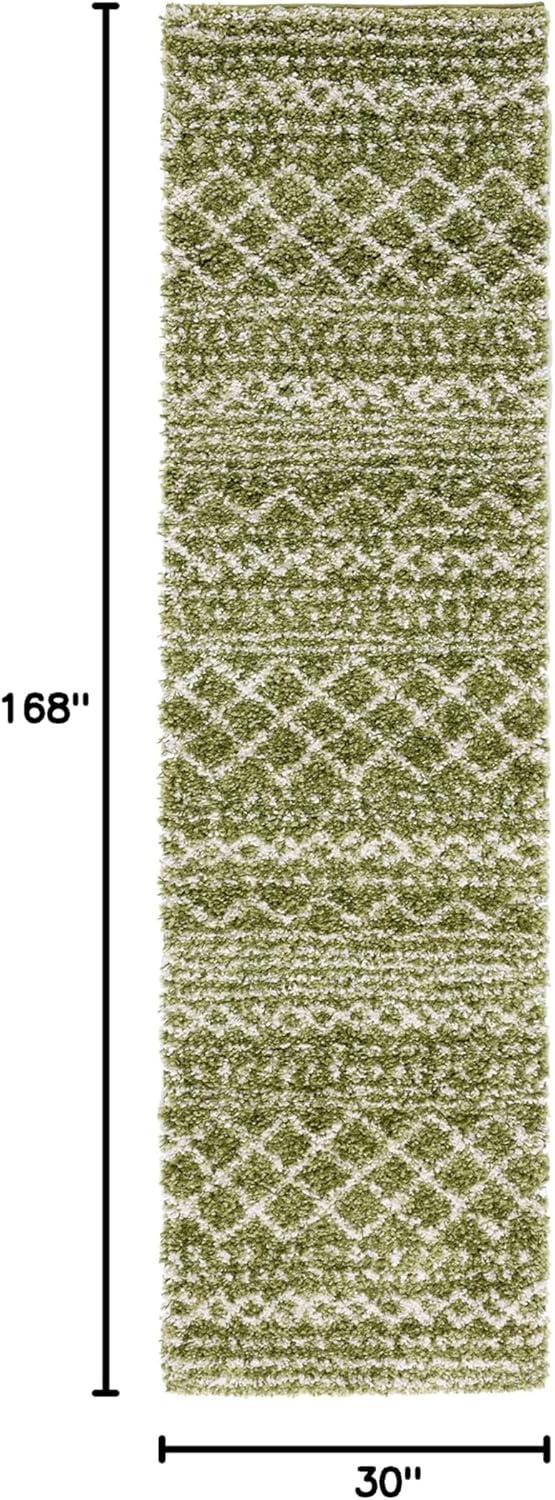 image:imageSAFAVIEH Area Rug 8x10 Arizona Shag Collection Large Ivory amp Beige Moroccan Boho Design NonShedding amp Easy to Clean Ideal for Living Room Bedroom Dining Space ASG741AGreenIvory