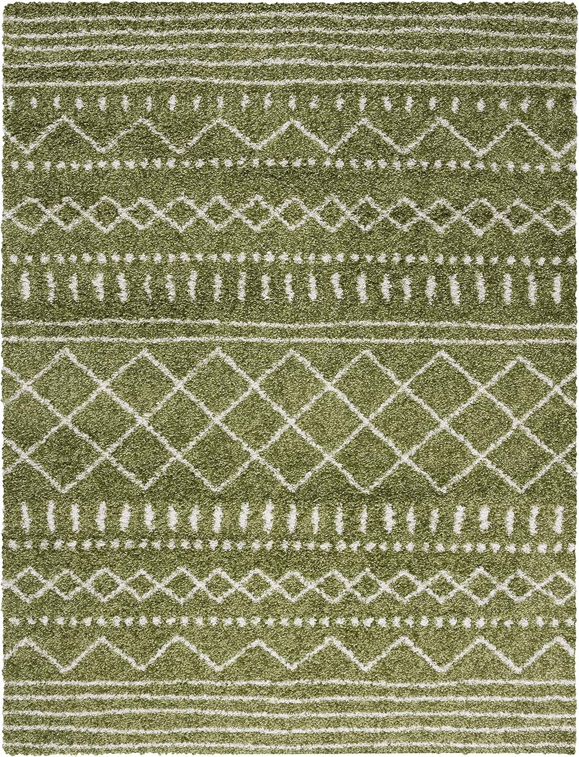 image:imageSAFAVIEH Area Rug 8x10 Arizona Shag Collection Large Ivory amp Beige Moroccan Boho Design NonShedding amp Easy to Clean Ideal for Living Room Bedroom Dining Space ASG741AGreenIvory