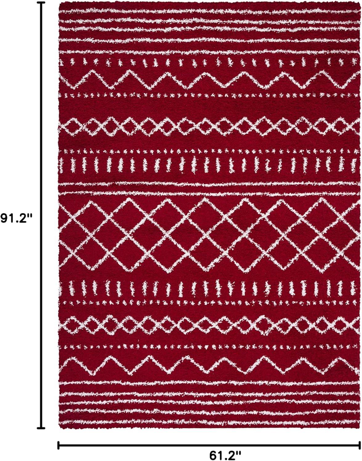 image:imageSAFAVIEH Area Rug 8x10 Arizona Shag Collection Large Ivory amp Beige Moroccan Boho Design NonShedding amp Easy to Clean Ideal for Living Room Bedroom Dining Space ASG741ARedIvory