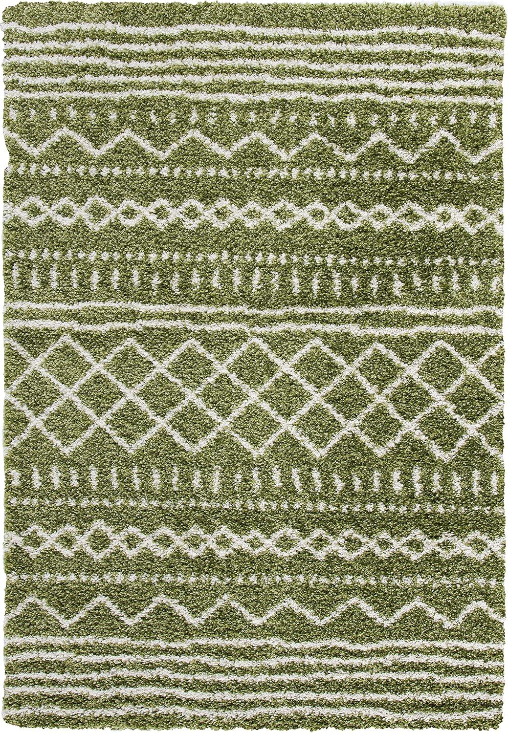 image:imageSAFAVIEH Area Rug 8x10 Arizona Shag Collection Large Ivory amp Beige Moroccan Boho Design NonShedding amp Easy to Clean Ideal for Living Room Bedroom Dining Space ASG741AGreenIvory