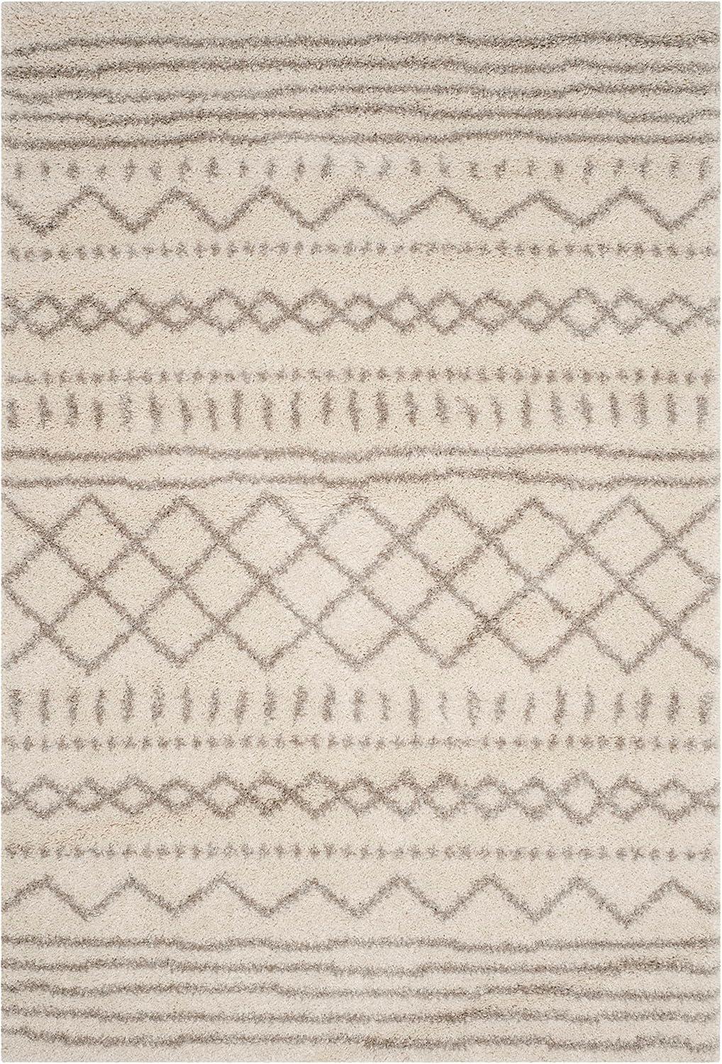 image:imageSAFAVIEH Area Rug 8x10 Arizona Shag Collection Large Ivory amp Beige Moroccan Boho Design NonShedding amp Easy to Clean Ideal for Living Room Bedroom Dining Space ASG741AIvoryBeige