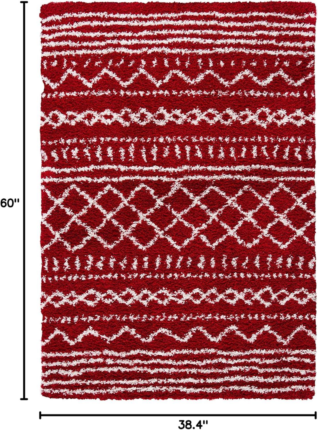 image:imageSAFAVIEH Area Rug 8x10 Arizona Shag Collection Large Ivory amp Beige Moroccan Boho Design NonShedding amp Easy to Clean Ideal for Living Room Bedroom Dining Space ASG741ARedIvory