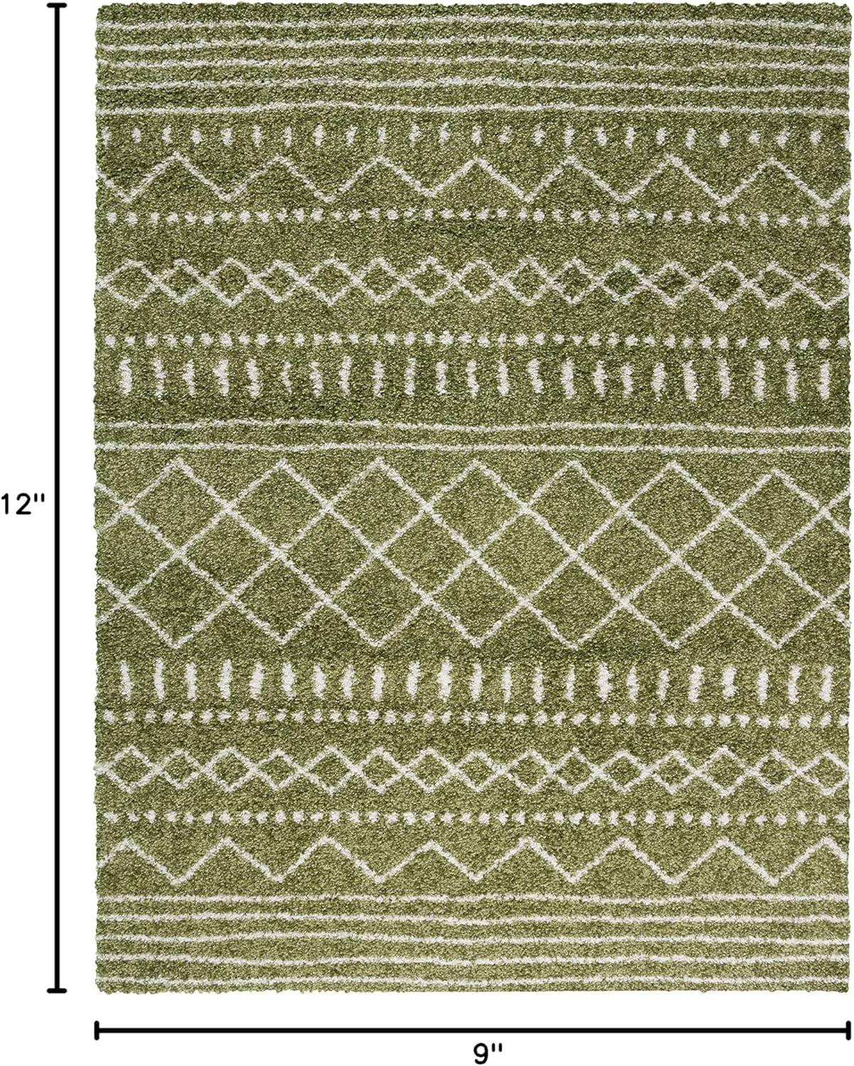 image:imageSAFAVIEH Area Rug 8x10 Arizona Shag Collection Large Ivory amp Beige Moroccan Boho Design NonShedding amp Easy to Clean Ideal for Living Room Bedroom Dining Space ASG741AGreenIvory