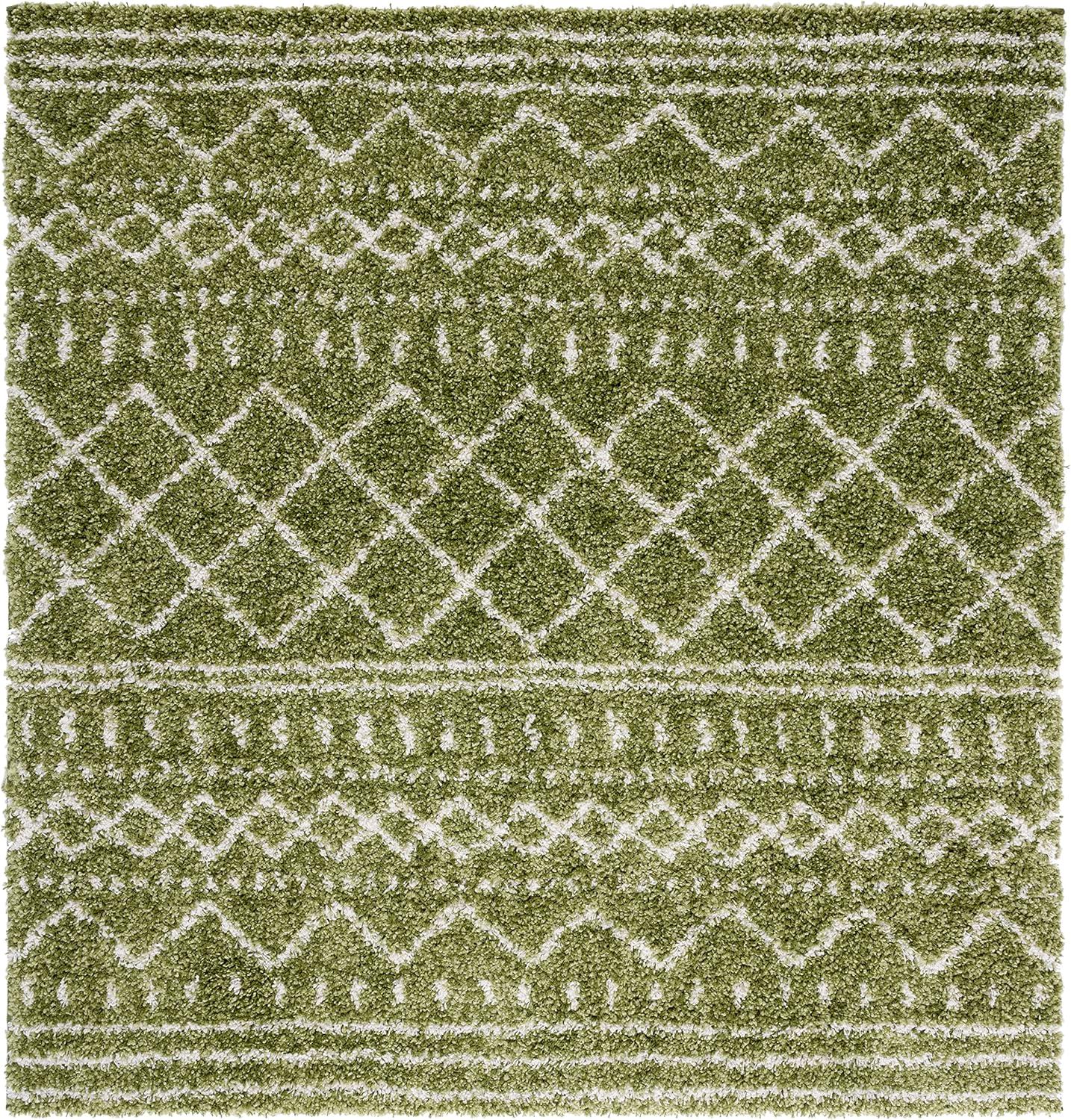 image:imageSAFAVIEH Area Rug 8x10 Arizona Shag Collection Large Ivory amp Beige Moroccan Boho Design NonShedding amp Easy to Clean Ideal for Living Room Bedroom Dining Space ASG741AGreenIvory