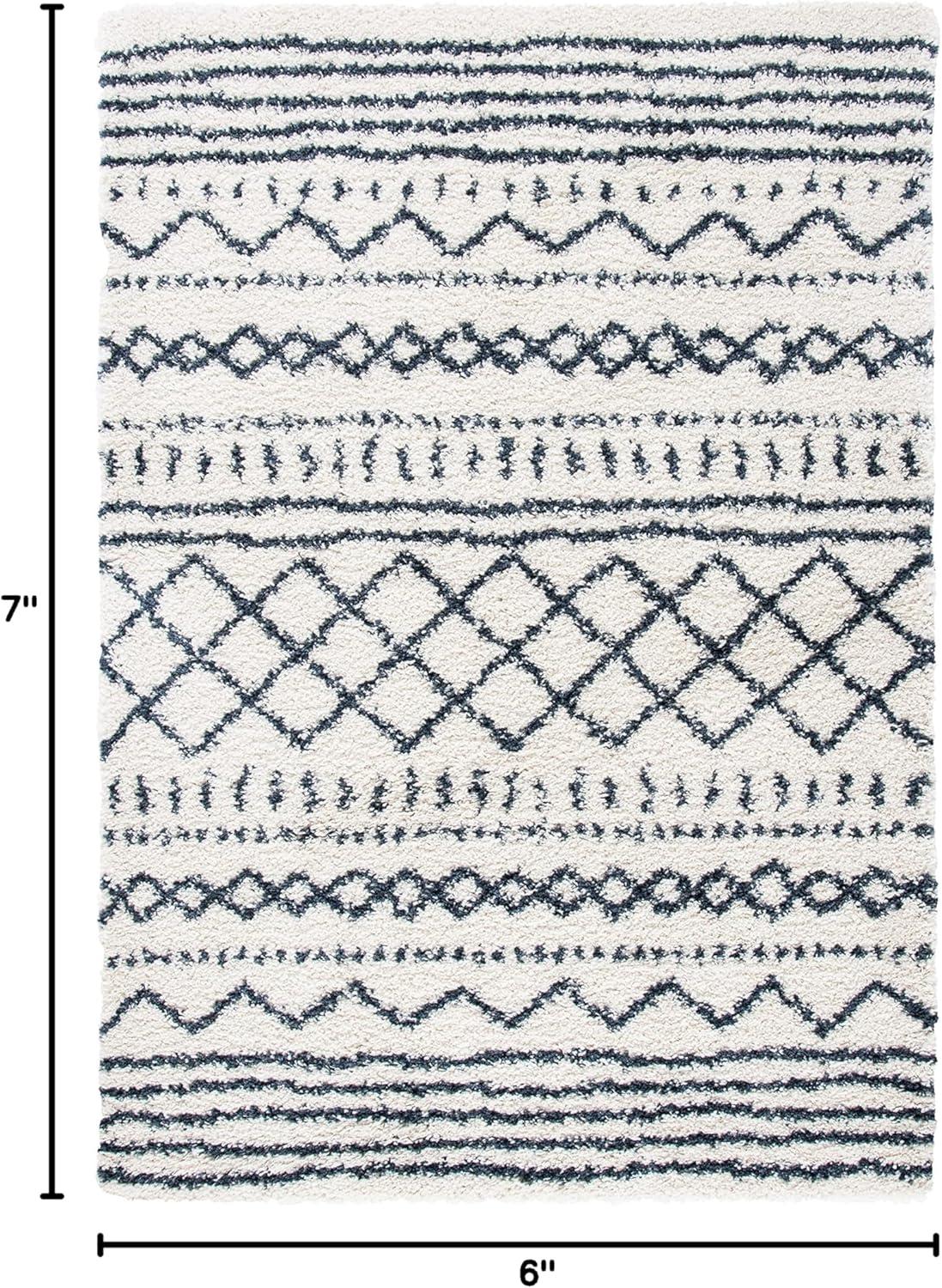 image:imageSAFAVIEH Area Rug 8x10 Arizona Shag Collection Large Ivory amp Beige Moroccan Boho Design NonShedding amp Easy to Clean Ideal for Living Room Bedroom Dining Space ASG741AIvorySlate