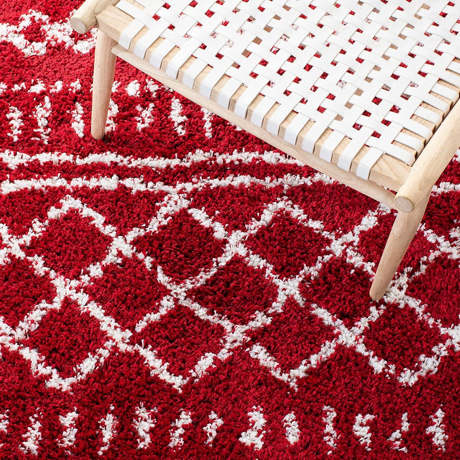 image:imageSAFAVIEH Area Rug 8x10 Arizona Shag Collection Large Ivory amp Beige Moroccan Boho Design NonShedding amp Easy to Clean Ideal for Living Room Bedroom Dining Space ASG741ARedIvory