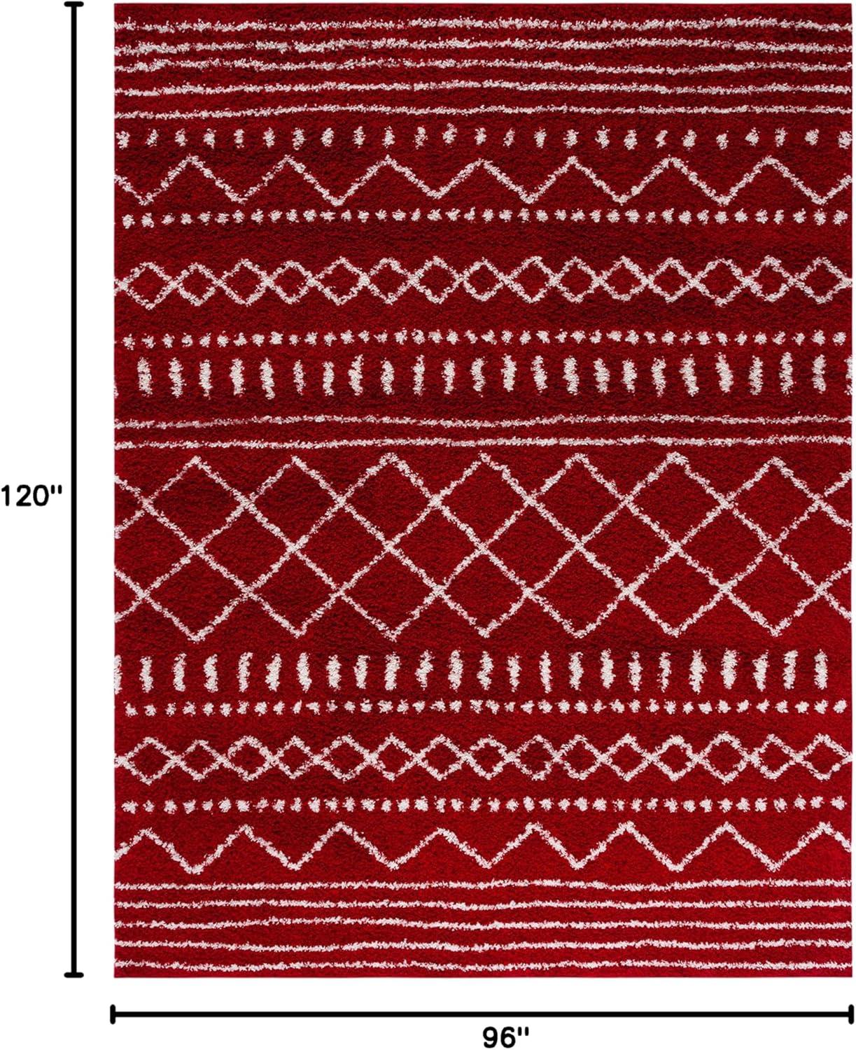 image:imageSAFAVIEH Area Rug 8x10 Arizona Shag Collection Large Ivory amp Beige Moroccan Boho Design NonShedding amp Easy to Clean Ideal for Living Room Bedroom Dining Space ASG741ARedIvory