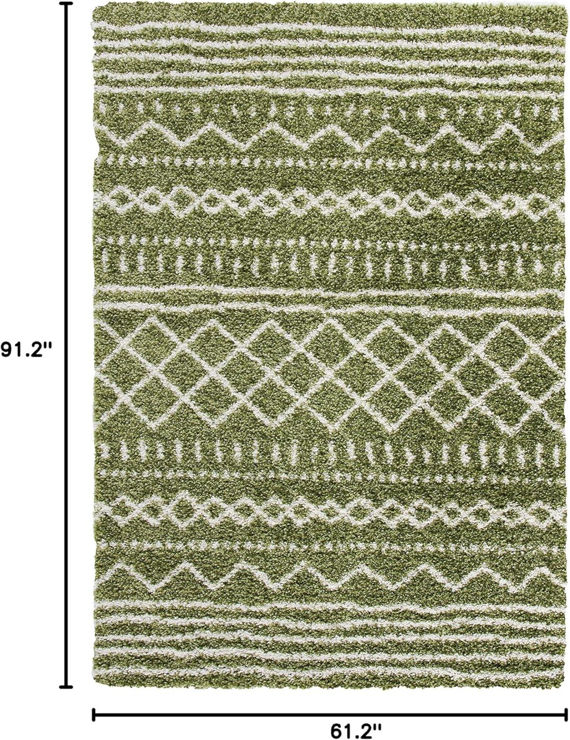image:imageSAFAVIEH Area Rug 8x10 Arizona Shag Collection Large Ivory amp Beige Moroccan Boho Design NonShedding amp Easy to Clean Ideal for Living Room Bedroom Dining Space ASG741AGreenIvory